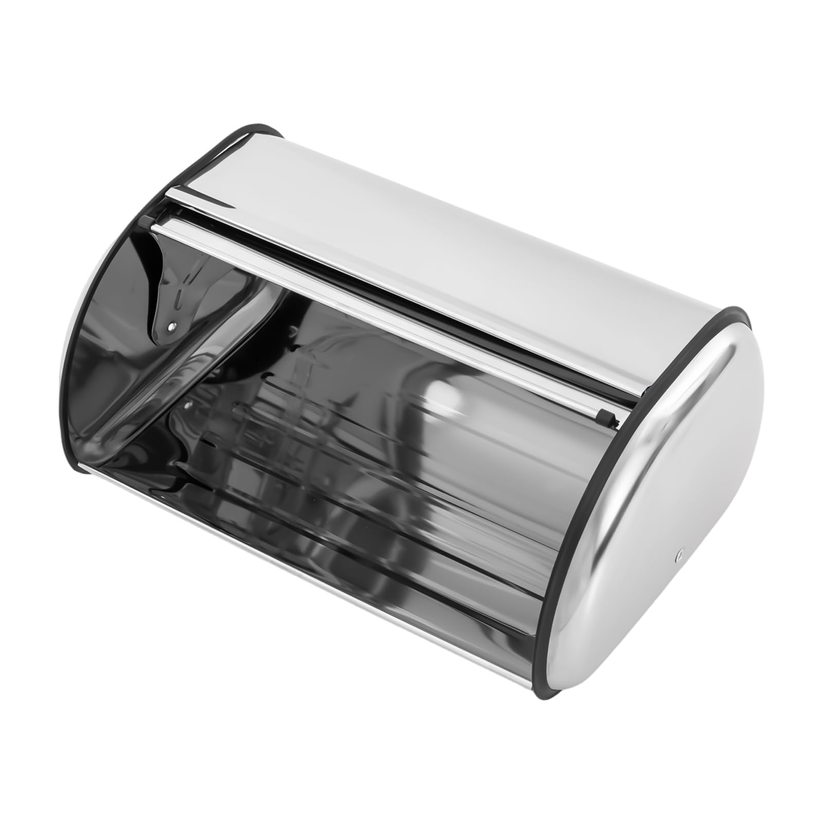 Contenitore per pane in acciaio inox 410, con coperchio arrotolabile, resistente alle zanzare, per pane, pane, pane, biscotti, pane, 43,5 x 27 x 18 cm