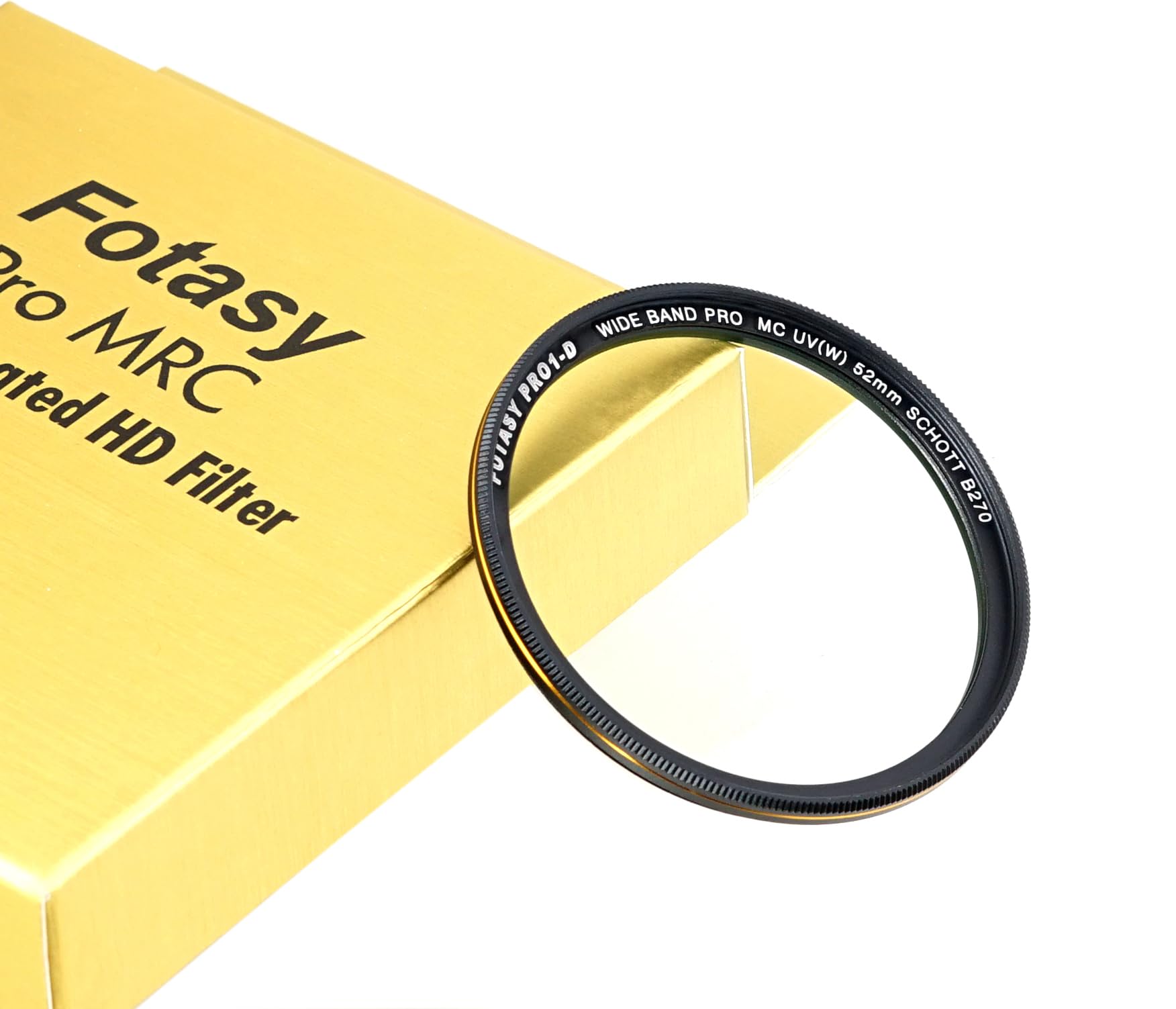 Fotasy 52mm Ultra Slim UV Protection Lens Filter, Nano Coatings MRC Multi Resistant Coating Oil Water Scratch, 16 Layers Multicoated 52mm UV Filter