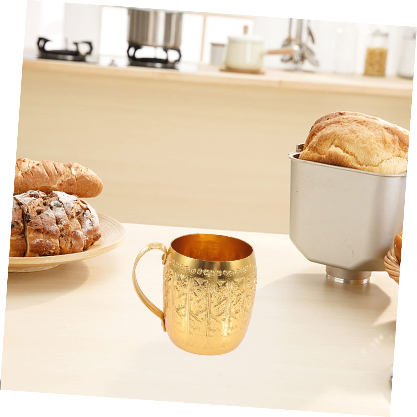 Cabilock 4 Tazze Eleganti in Metallo Per Bere Tazze Da Caffè Da Tè Creative Per Bere Per La Colazione