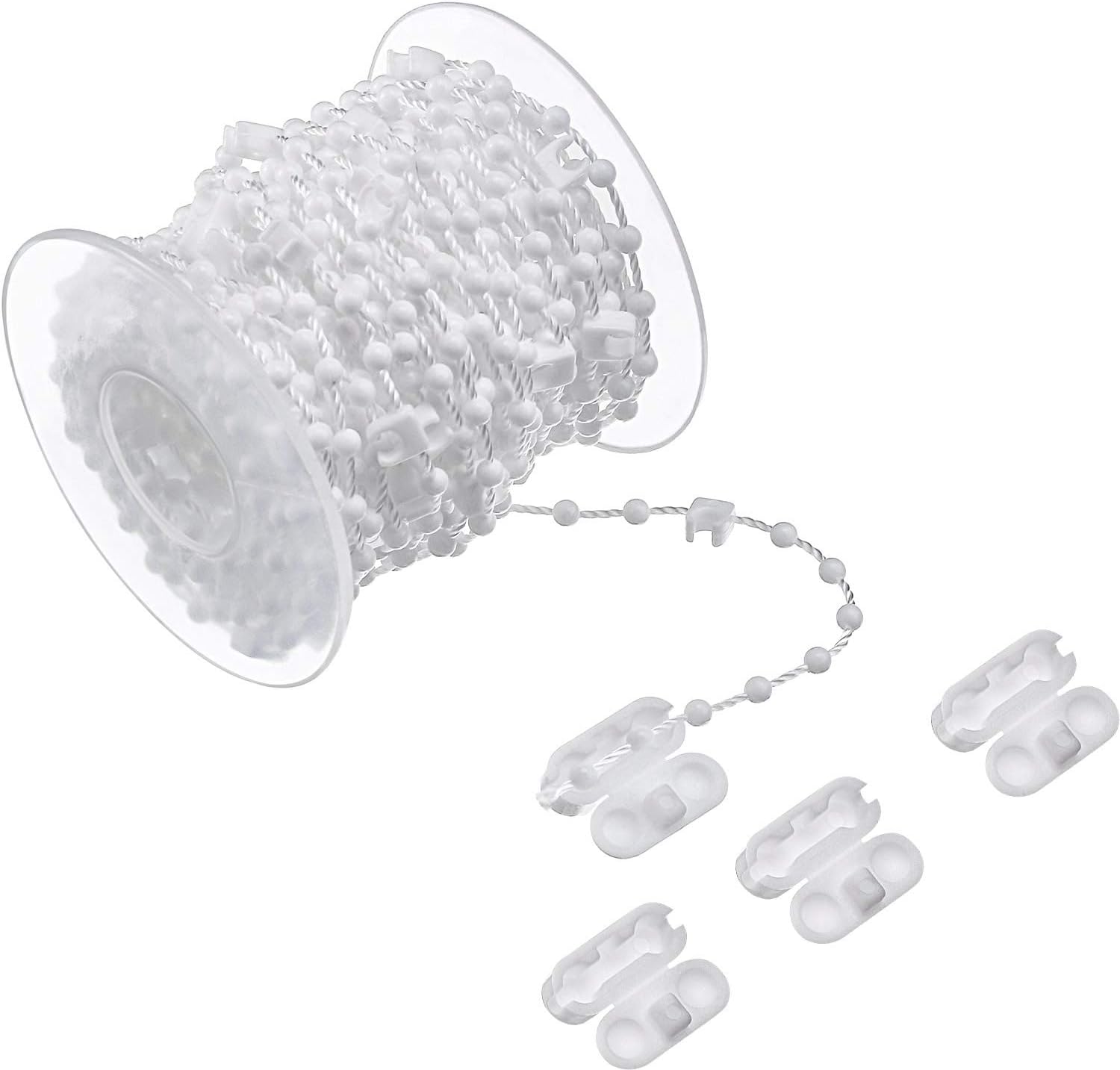100 Links Vertical Blind Bottom Chain with 4 Pieces Plastic Chain Connectors for 89 mm (3.5 Inch) Slats