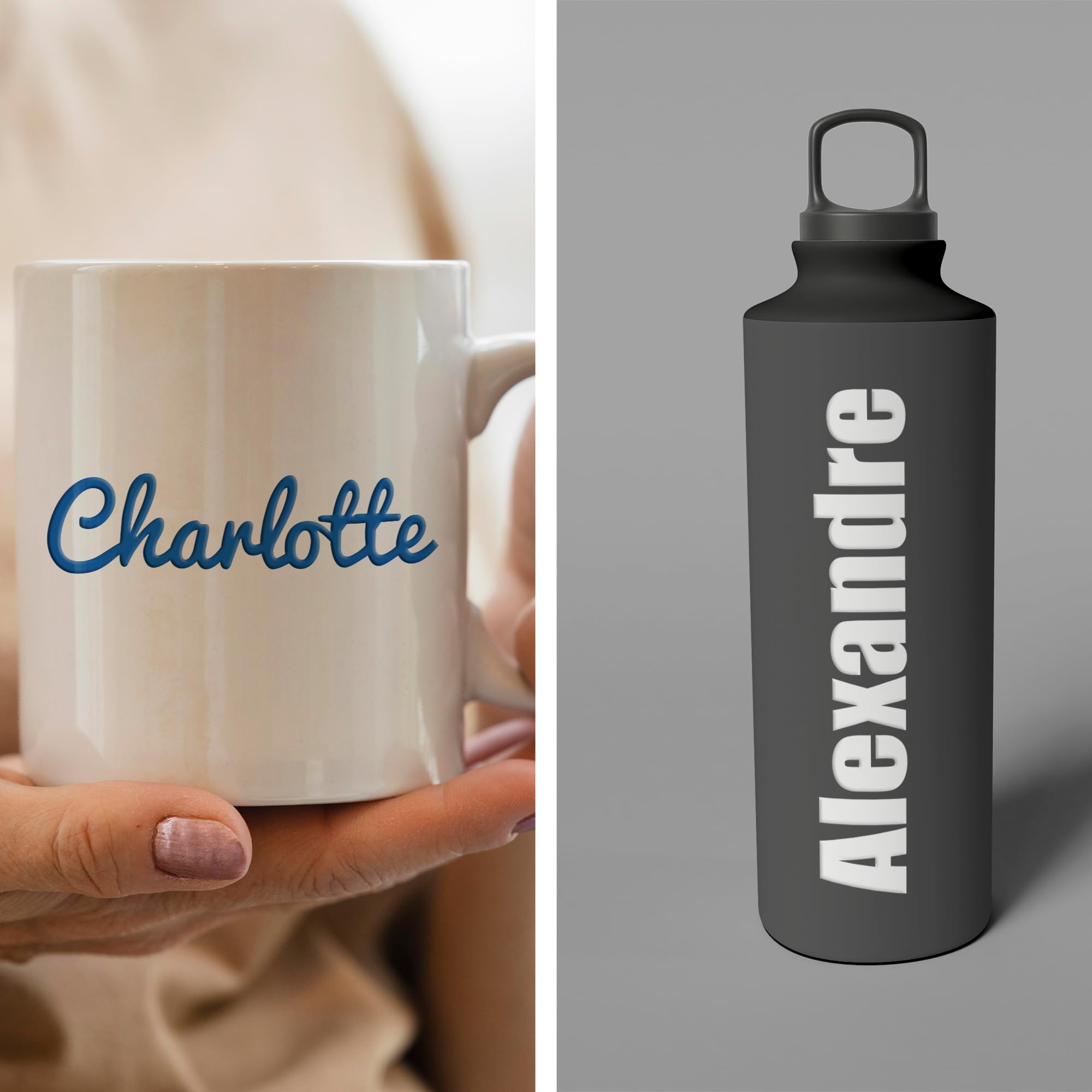 Autocollant Prénom Personnalisé pour Chambre, Mur, Porte - Stickers Mural - Lettres Autocollantes - Décoration Chambre Enfant - Vinyle