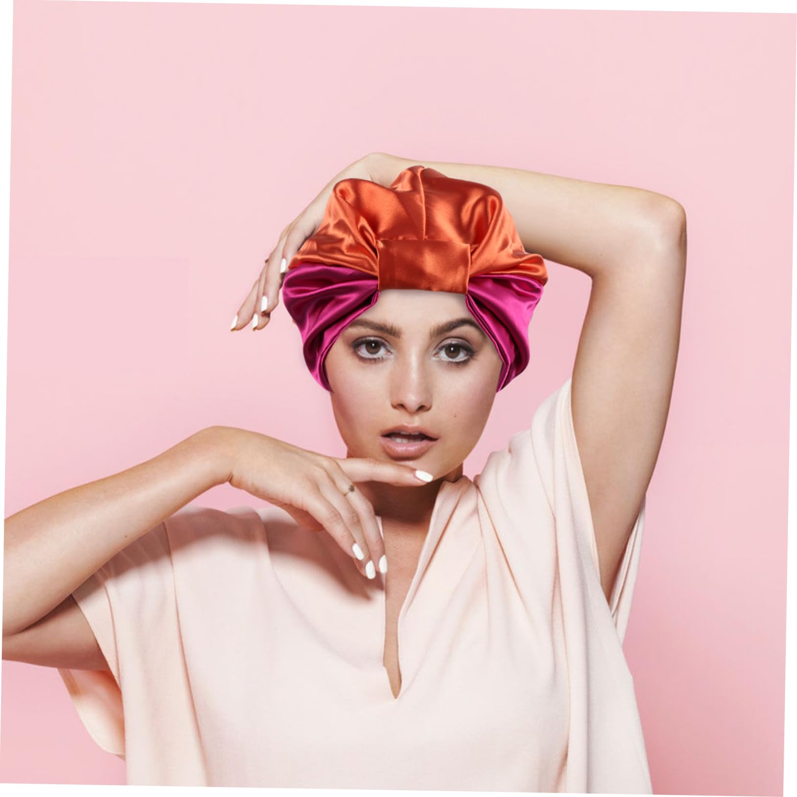 FRCOLOR 6piezas Gorro De Satén Elástico Para Cuidado Del Cabello Para Mujeres Cómodo y Estiloso Para Dormir y Salir