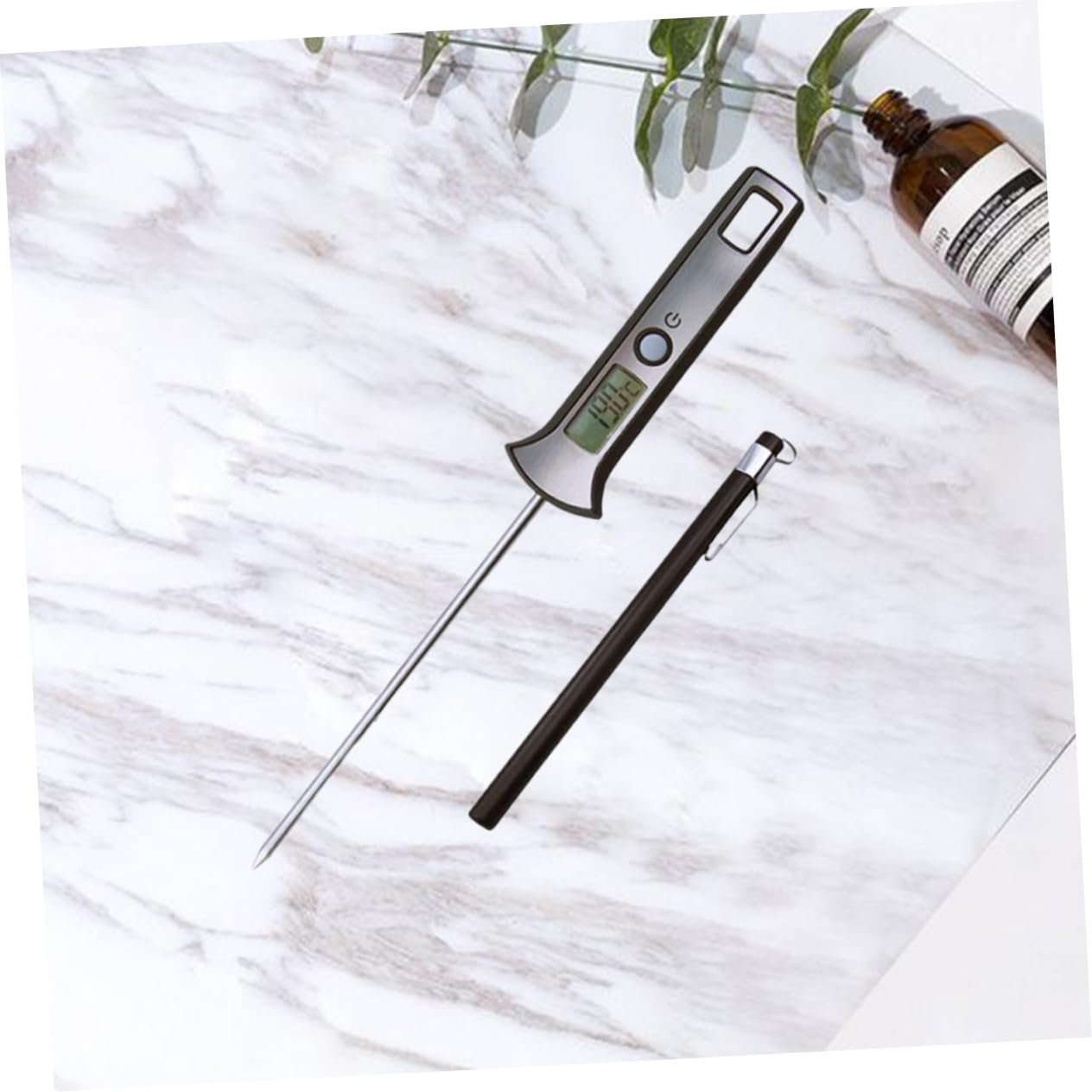 Hemoton 3pcs Digital Meat Thermometer Precision Probe Instant Read Kitchen BBQ Thermometer for Cooking Grilling and Smoking Easy to Use and Read for Meat Poultry