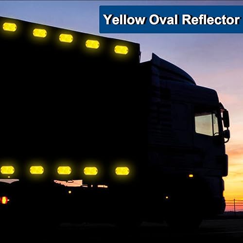 Miniatura 31 de smseace Paquete de 15 reflectores de seguridad rojos – Remolque autoadhesivo, coche, RV, motocicleta, coche, autobús reflectores