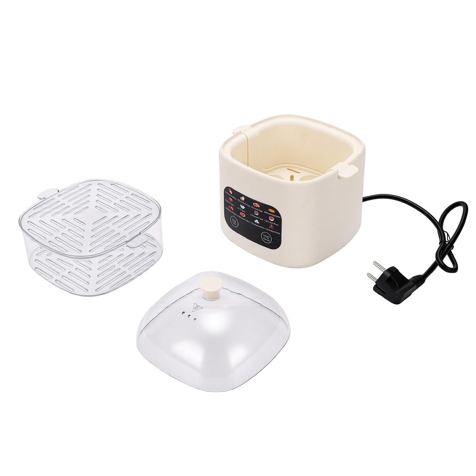 Haofy Cuociuova Elettrico, Bollitore per Uova con Timer 24H, 12 modalità,