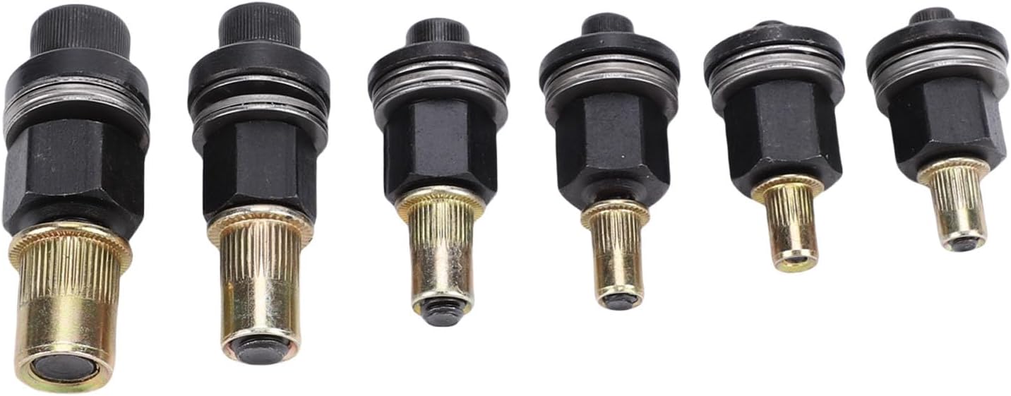 Rivet Tool Mandrels, 6Pcs Hand Rivet Nut Tool Mandrel Set with Common Sizes 10 24 6 32 8 32, for Riveting Sheet Metal Pipes in Automotive Furniture Construction