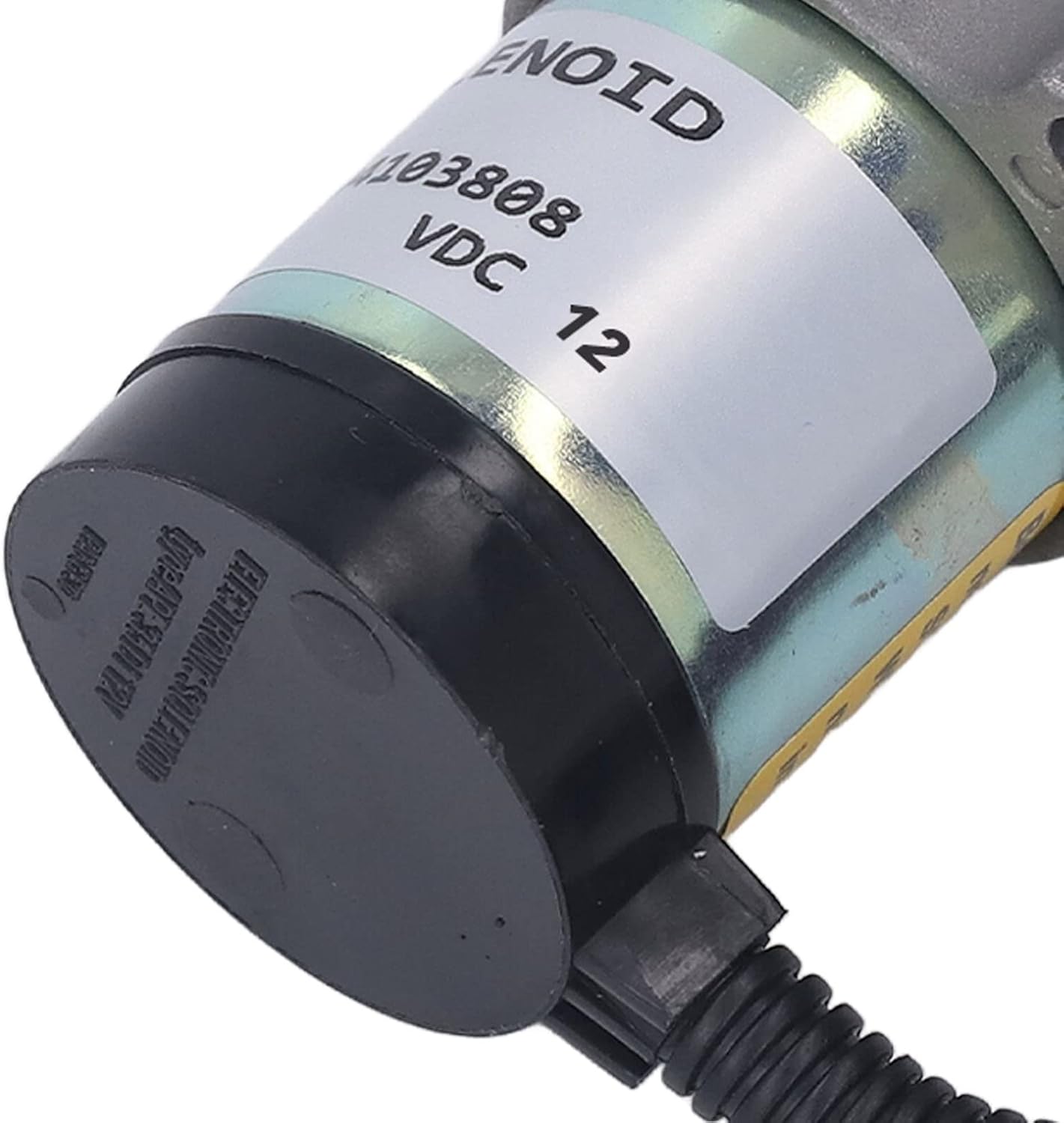Fuel Shut Off Solenoid Valve, Engine Stop Flameout Shutdown Tool for Deutz Car DC 04103808, Aluminum Alloy and ABS Solenoid Valve with Resistance (DC12V)