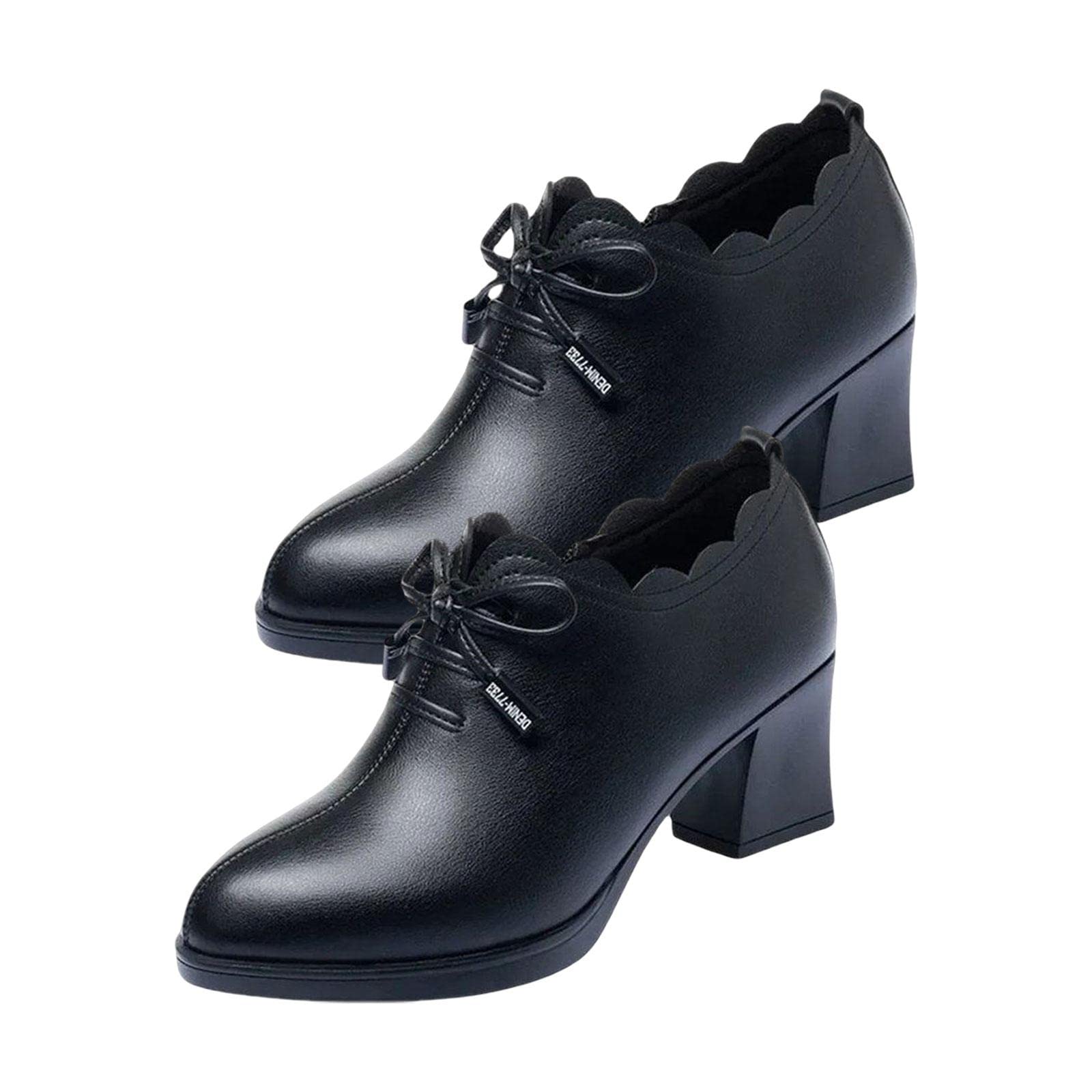 FABLOFT Elegant Women Chunky Low Heel Shoes Casual Shoes Leisure Party Closed Toe 40-image-23