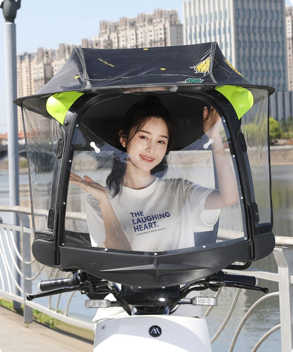Cubierta de parasol para motocicleta eléctrica, cubierta transparente para automóvil eléctrico, cubierta para scooter de movilidad, protección contra el sol, la lluvia y el viento, cubierta universa
