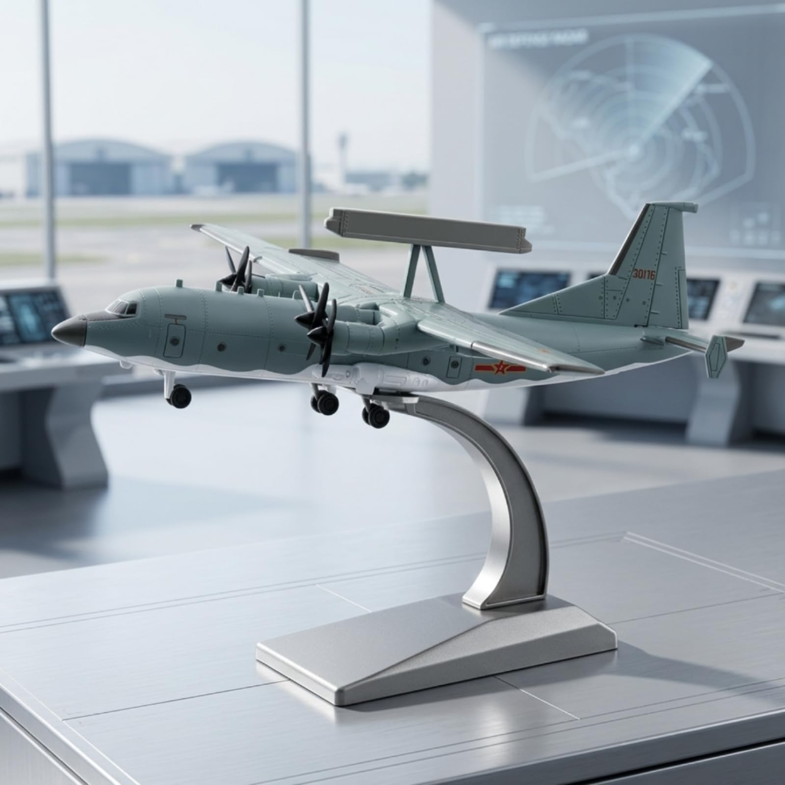 harayaa 200 Modellflugzeug abnehmbar Flugzeugmodell mit Ständer Standmodell mit Displayständer für Vitrine, Büro