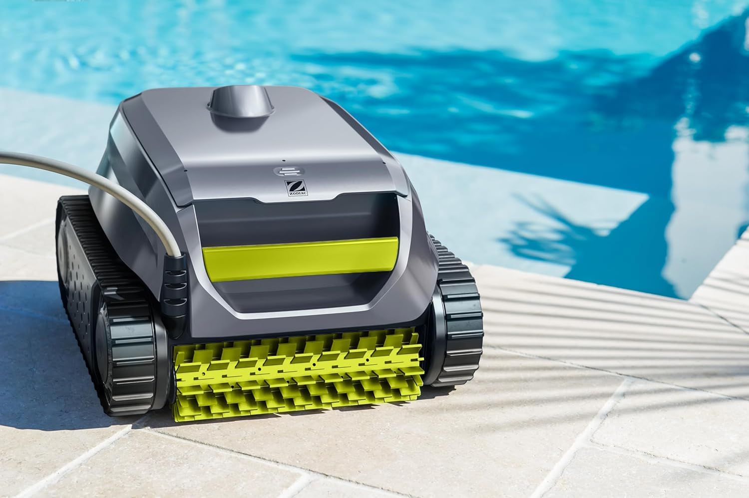 Zodiac SWY 3520 - Limpiafondos automático Sweepy, hasta 8x4m, Limpia Suelo, Paredes y línea de flotación. con filtración Fina, Unidad de Control y Cable de 14m.