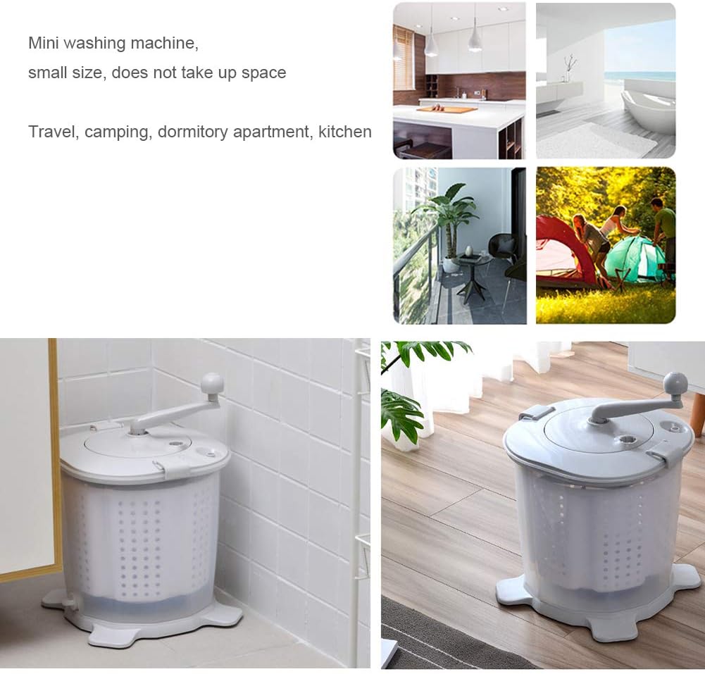 Mini washing machine in various settings
