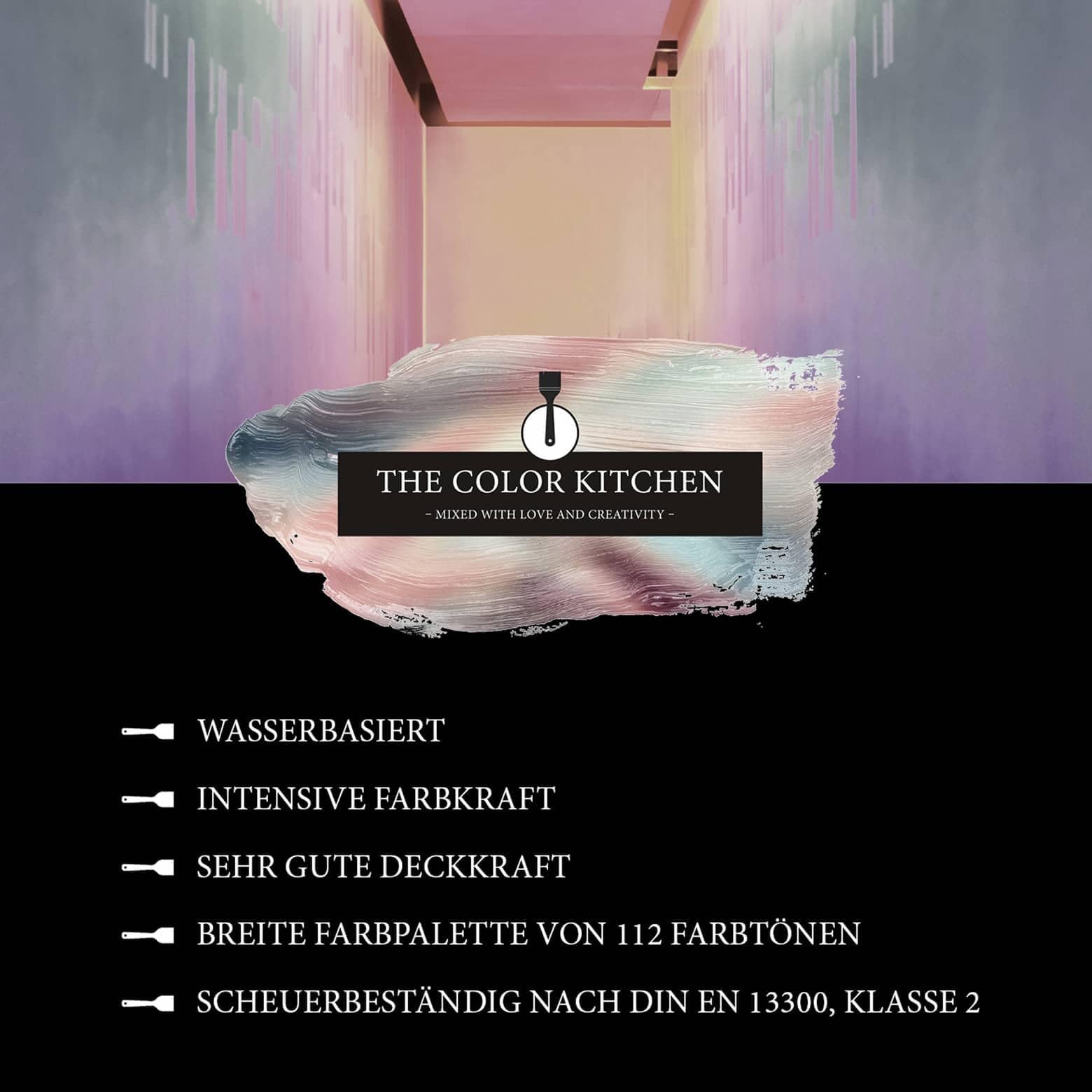 K&L Wall Art Pittura murale opaca grigio sabbia talpa pittura interna moderna protezione da parete 2,5 litri