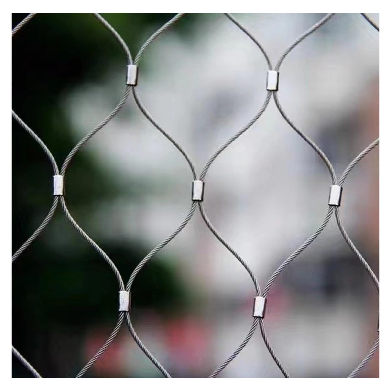 SDGBCXD stainless steel rope mesh, Metal Rope Net Roll，Durable, Impact-Resistant, Flexible Mesh, Strictly Selected Materials, Good Flexibility(25 * 1.5m/82.1 * 4.9ft)