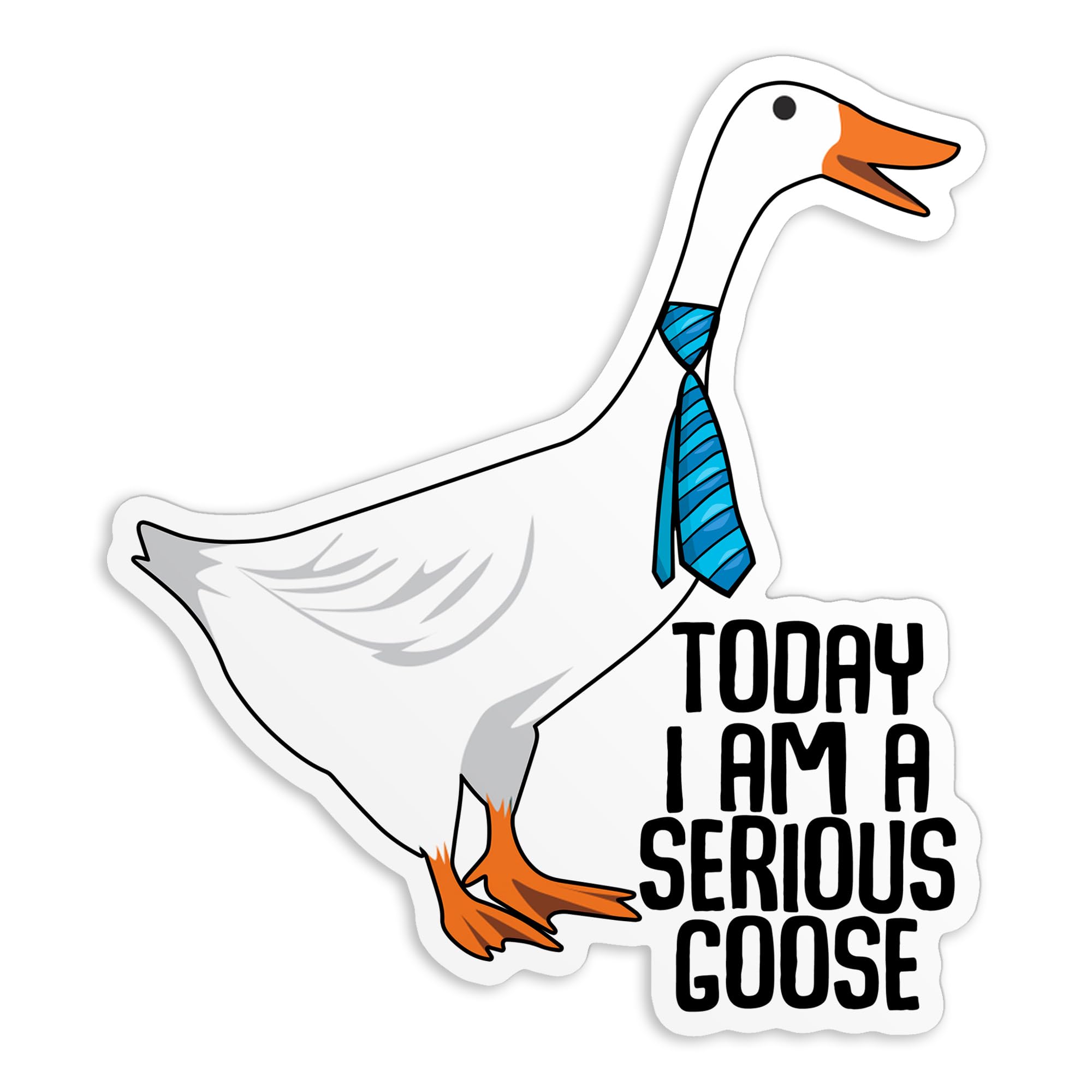Today I Am A Serious Goose Sticker Duck Funny Meme Waterproof Vinyl Decal for Water Bottle, Kindle, Laptop, Hardhat Stickers Gift for Her Him Kids Adults