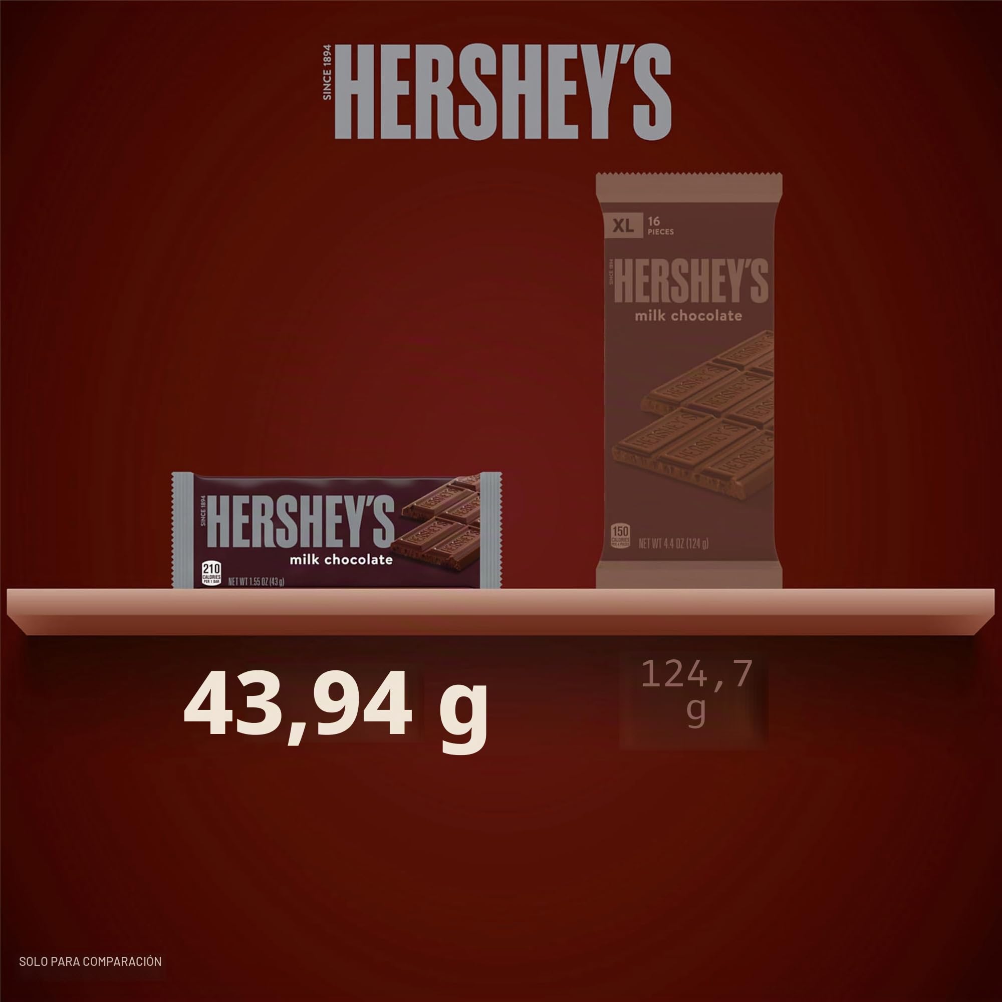 HERSHEY'S Milk Chocolate Candy Bars, 1.55-oz. Bars, 36 Count