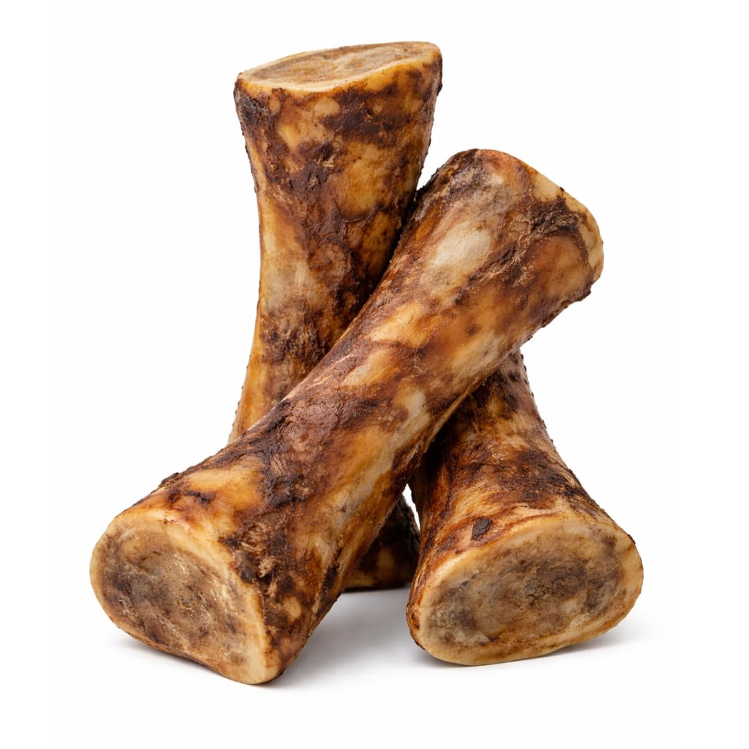 TREATOPIA Adventure Dog Bones, Champ, 6", 3 Pieces - All Natural, Long-Lasting, Healthy, Single Ingredient, Bone Marrow, Hand Trimmed, Slowly Roasted, Nourishing, Yes