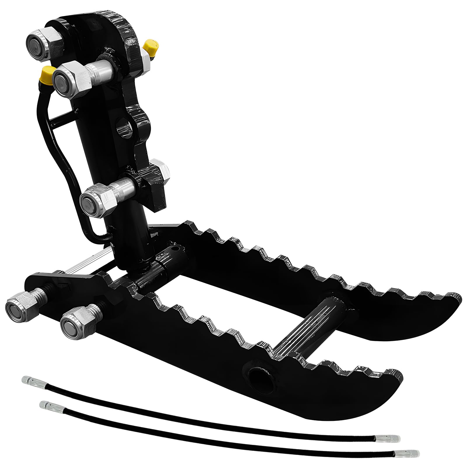 Okstenck Black L-Shaped Bracket Hydraulic Thumb Clip For Mini Excavators,Hydraulic Thumb Clamp With 2 Hydraulic Hoses And Screws For Mini Excavators Up To 3 Tonnes.