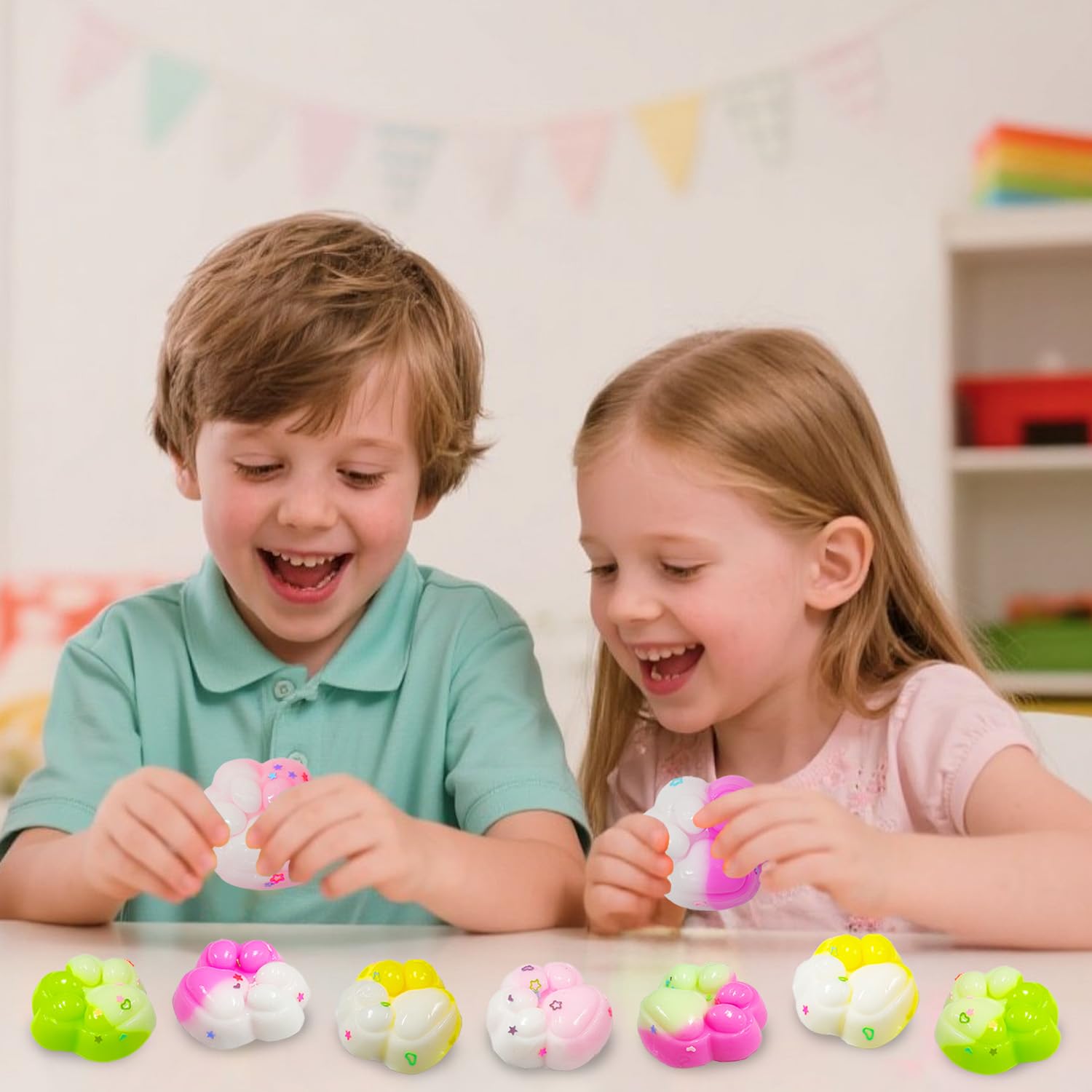 Juguete Antiestrés De Pata De Gato Squishy, Suave Y Colorido, Ideal Para Regalar