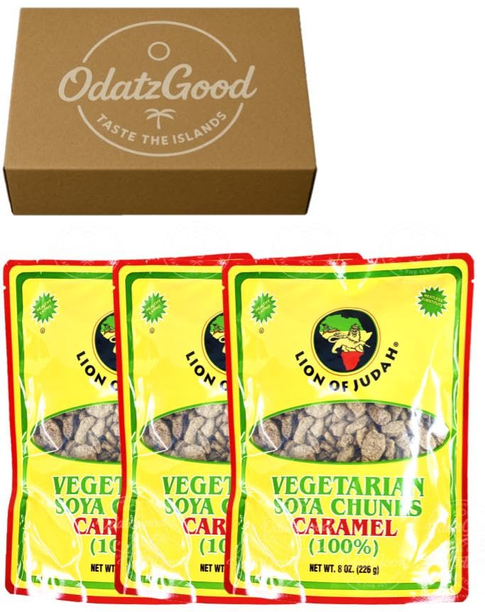 Lion of Judah Soya Chunks Caramel 8oz (226g) 3-Pack – Curated & Packaged by ODatzGood