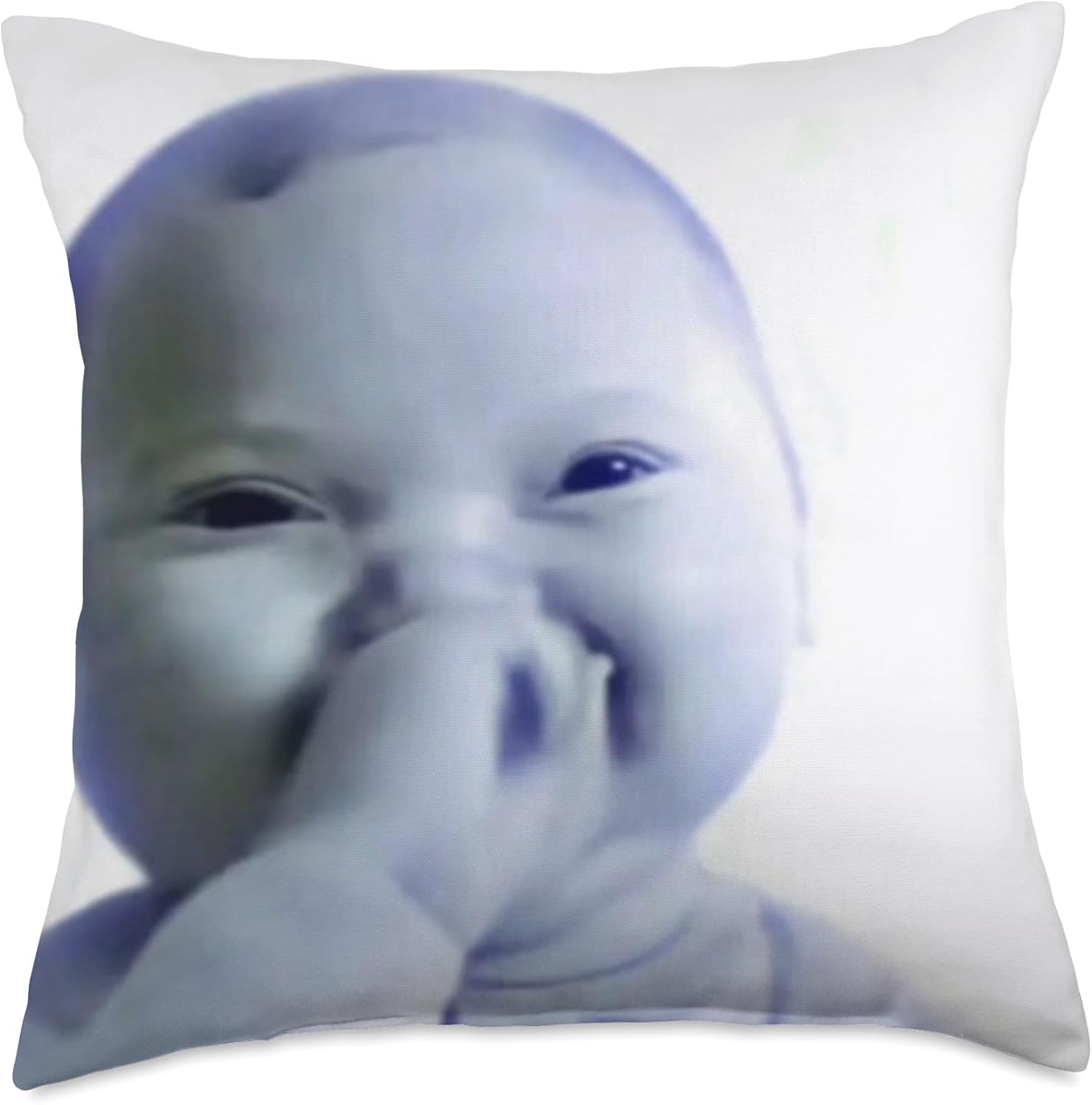 Ai Baby Meme Funny Laughing Baby Baby Meme Brainrot Throw Pillow