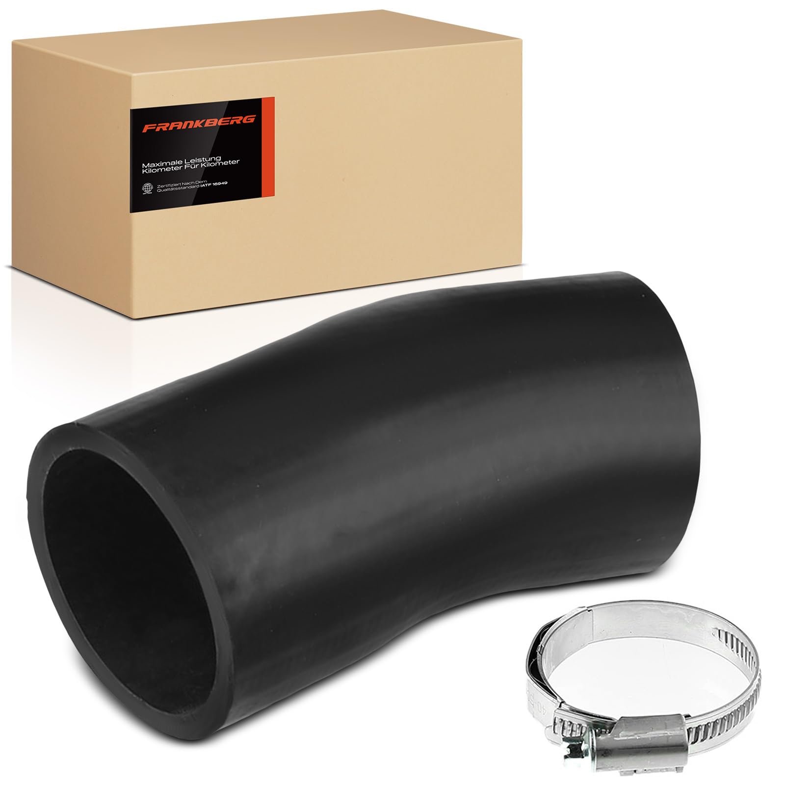 Frankberg Tuyau d'air de suralimentation, tuyau turbo avec clip de | fixation 6R0145828D; Compatible avec: A1 Sportback 8XA 8XF, Ibiza IV Sportcoupe 6J1 6P5, Fabia II Combi 545, Fabia II 542