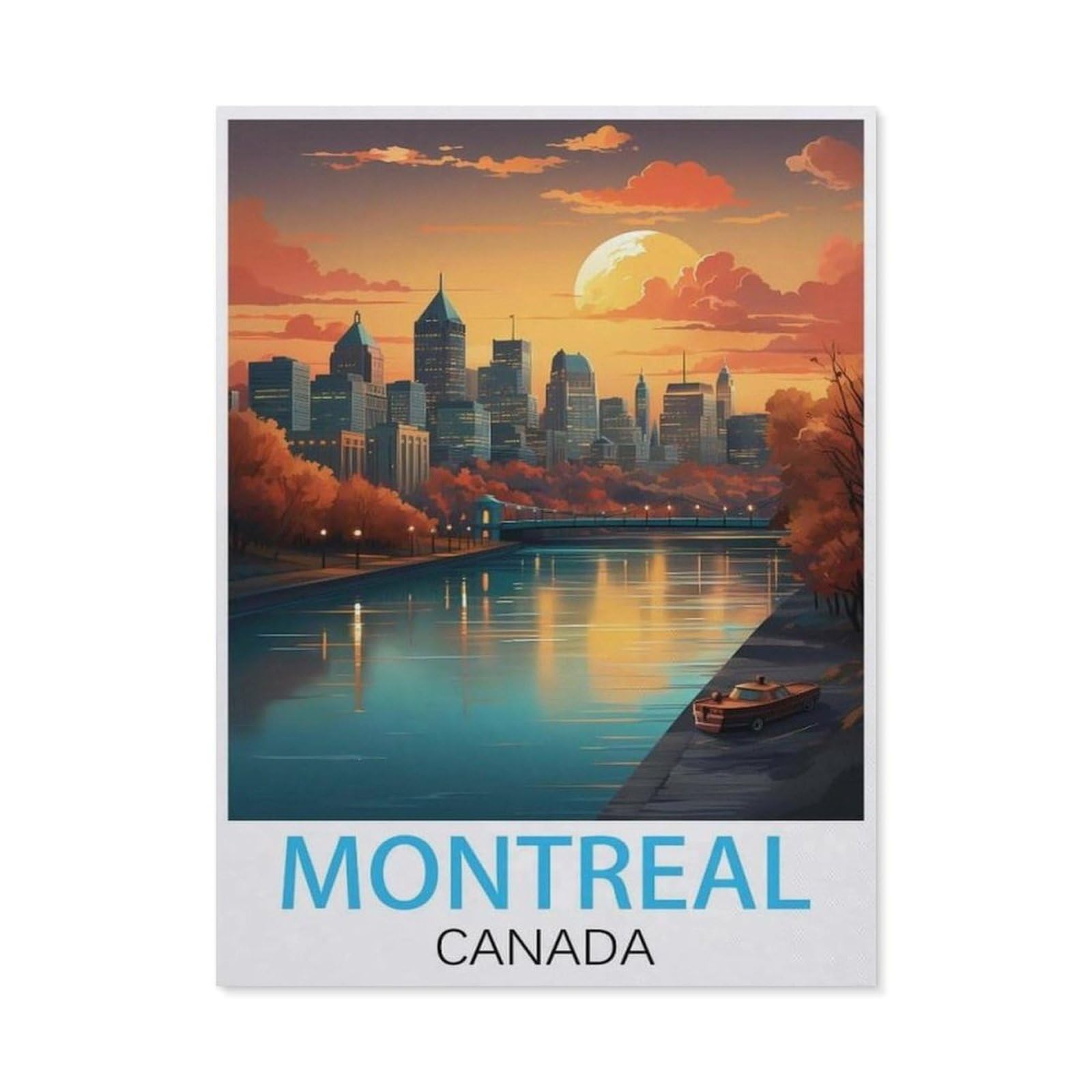 BEAYODKP 5D DIY Diamond Painting kit，Montreal Canada（40x50cm）