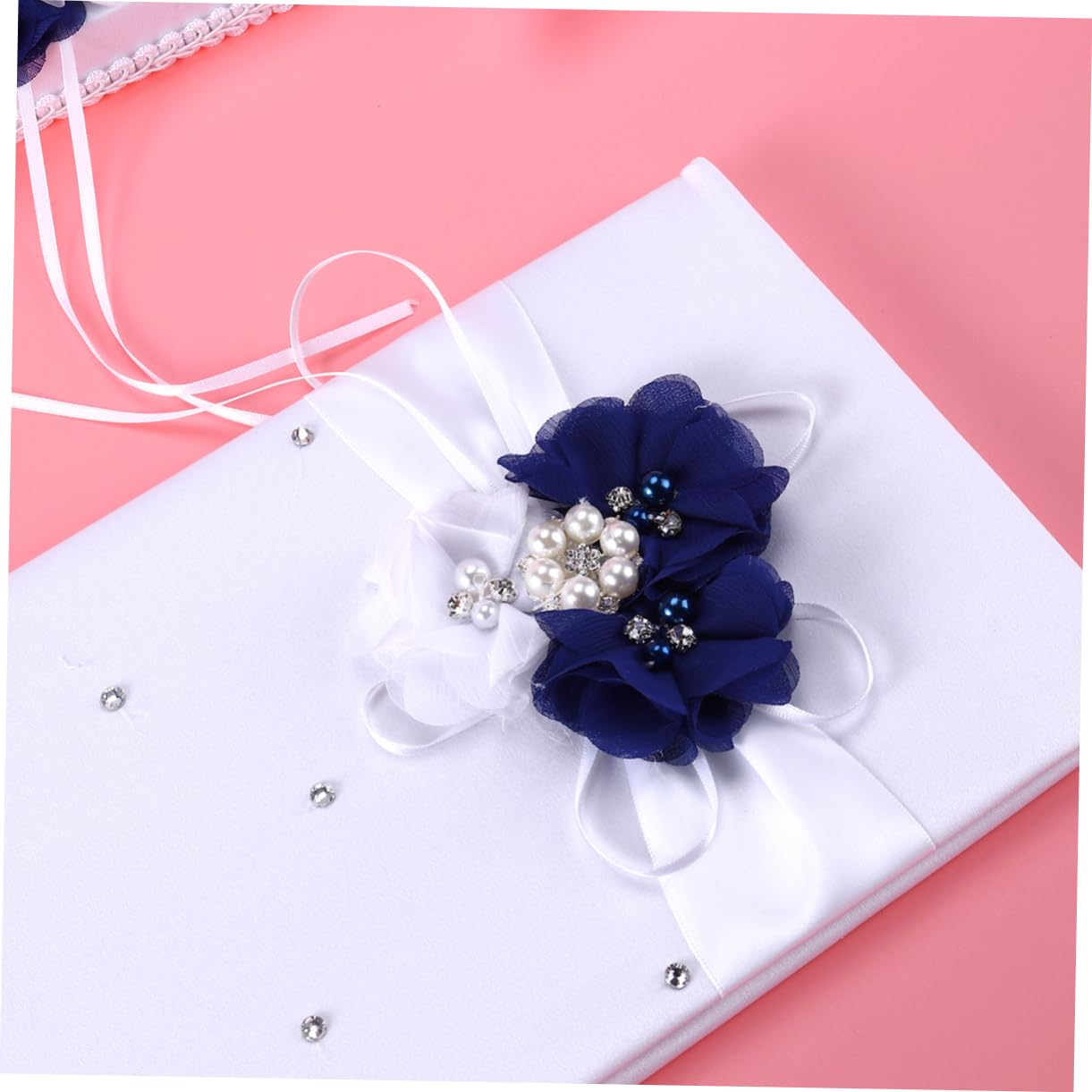 HOMOCONO Wedding Supplies Kit Ring Pillow Flower Basket Notebook Pen Holder Ideal for Bridal Party