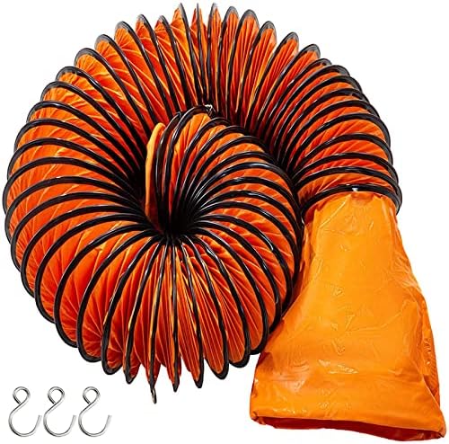 Heavy Duty PVC Flexible Ducting 10m - Portable Ventilation Hose, Flame Retardant, 300mm Diameter, Ideal for Fans, Airflow Systems, and HVAC Applications