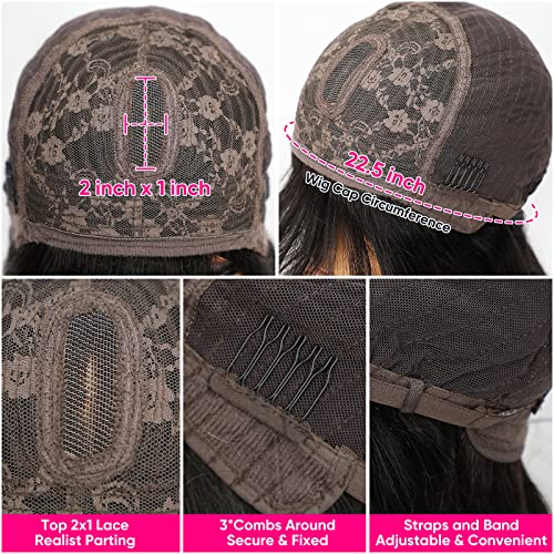 Lsybeauty 10 Inch Short Black Bob Wig With Bangs Human Hair Yaki Straight Bang Bob Wig Glueless Minimalist 2X1 Lace Scalp Bob Bang Wig For Women 100% Brazilian Human Hair Wigs 180 Density #TOP3