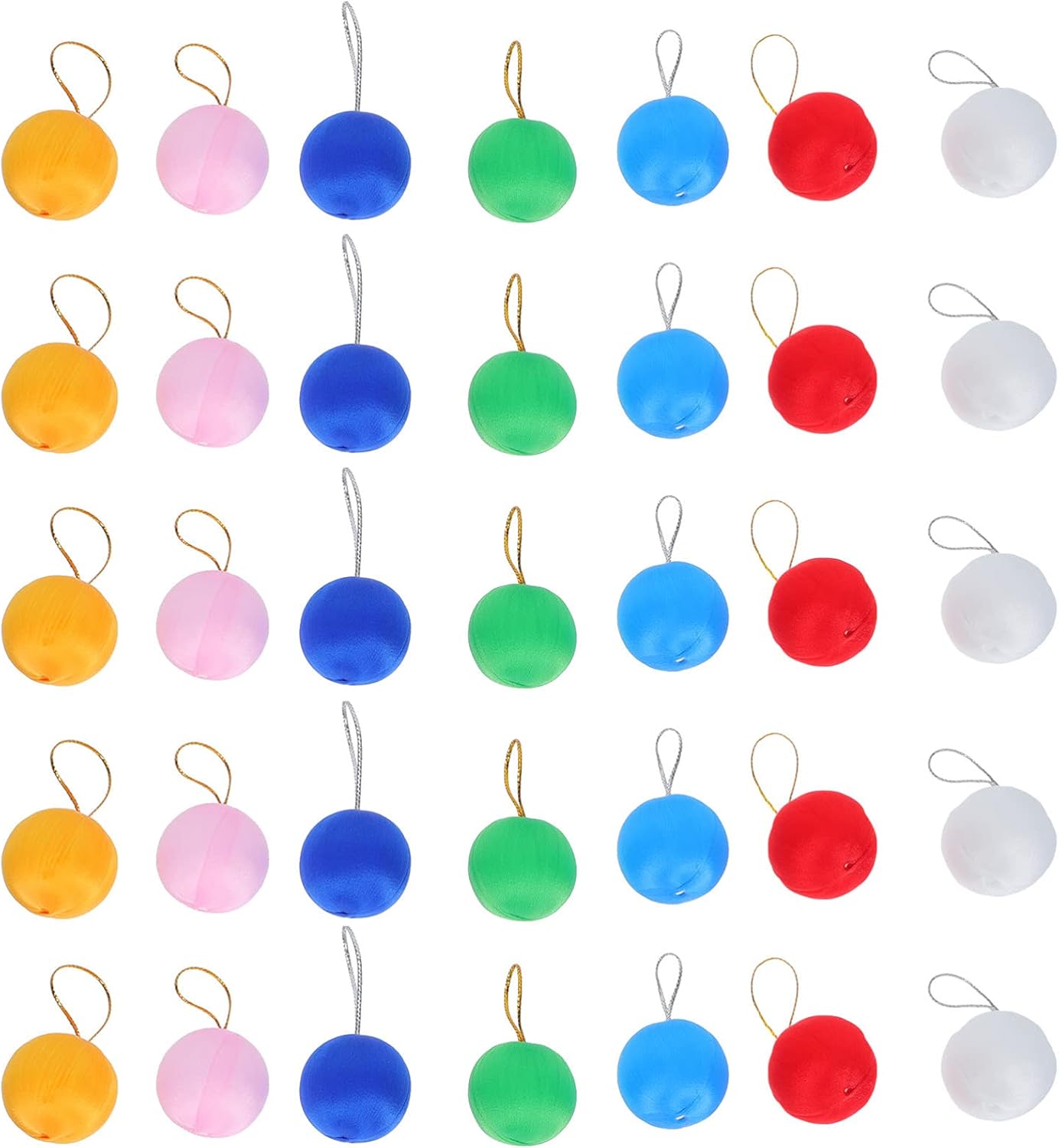 ABOOFAN 60Pcs Christmas Tree Ball Ornaments Colorful Satin