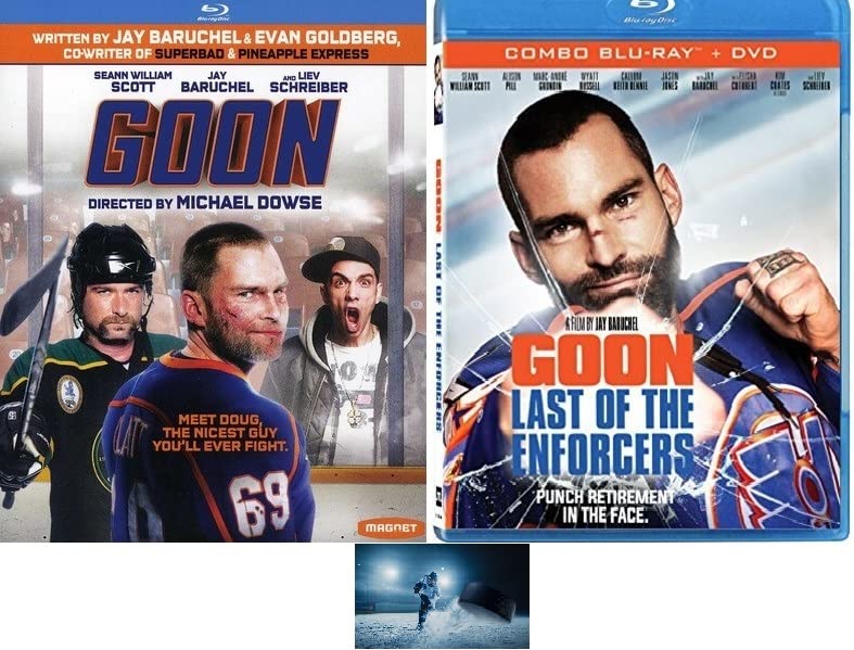 Hockey Blu Ray Double Feature Goon and Goon Last Of The Enforcers Includes Slap Shot Glossy Print Art Card