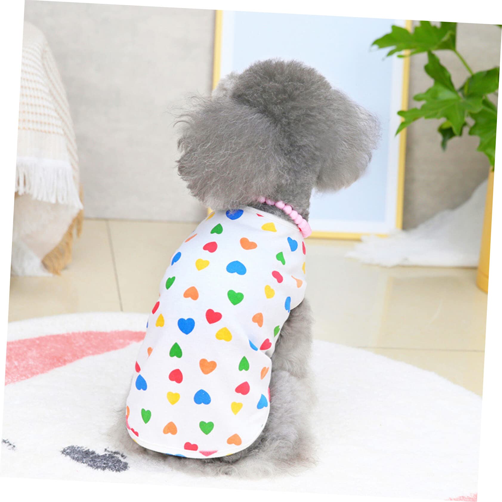 Mipcase 5 Pezzi Di Abbigliamento Alla Moda Per Animali Domestici Maglietta Per Cani E Gatti in Cotone Facile Da Indossare