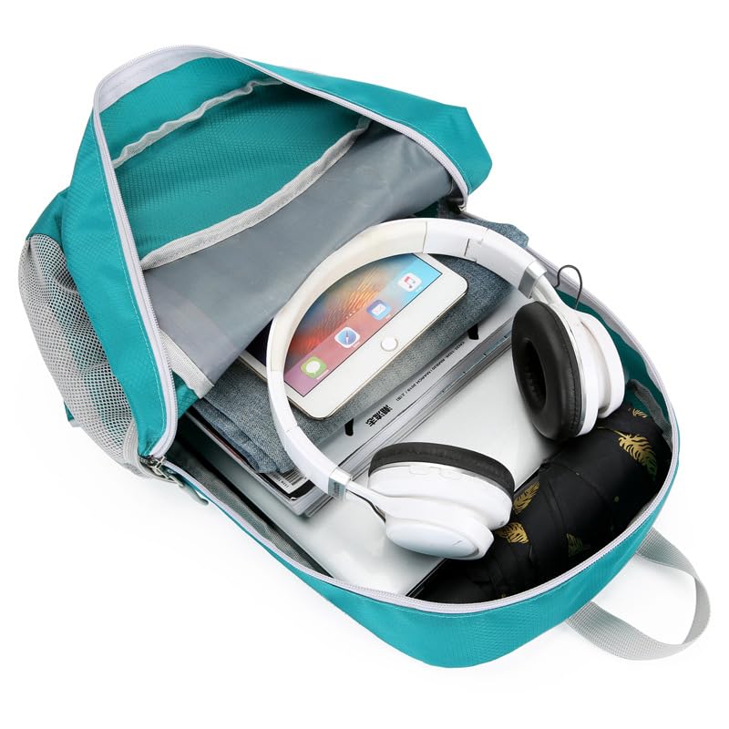 Mochila deportiva ligera impermeable verde miniatura 4