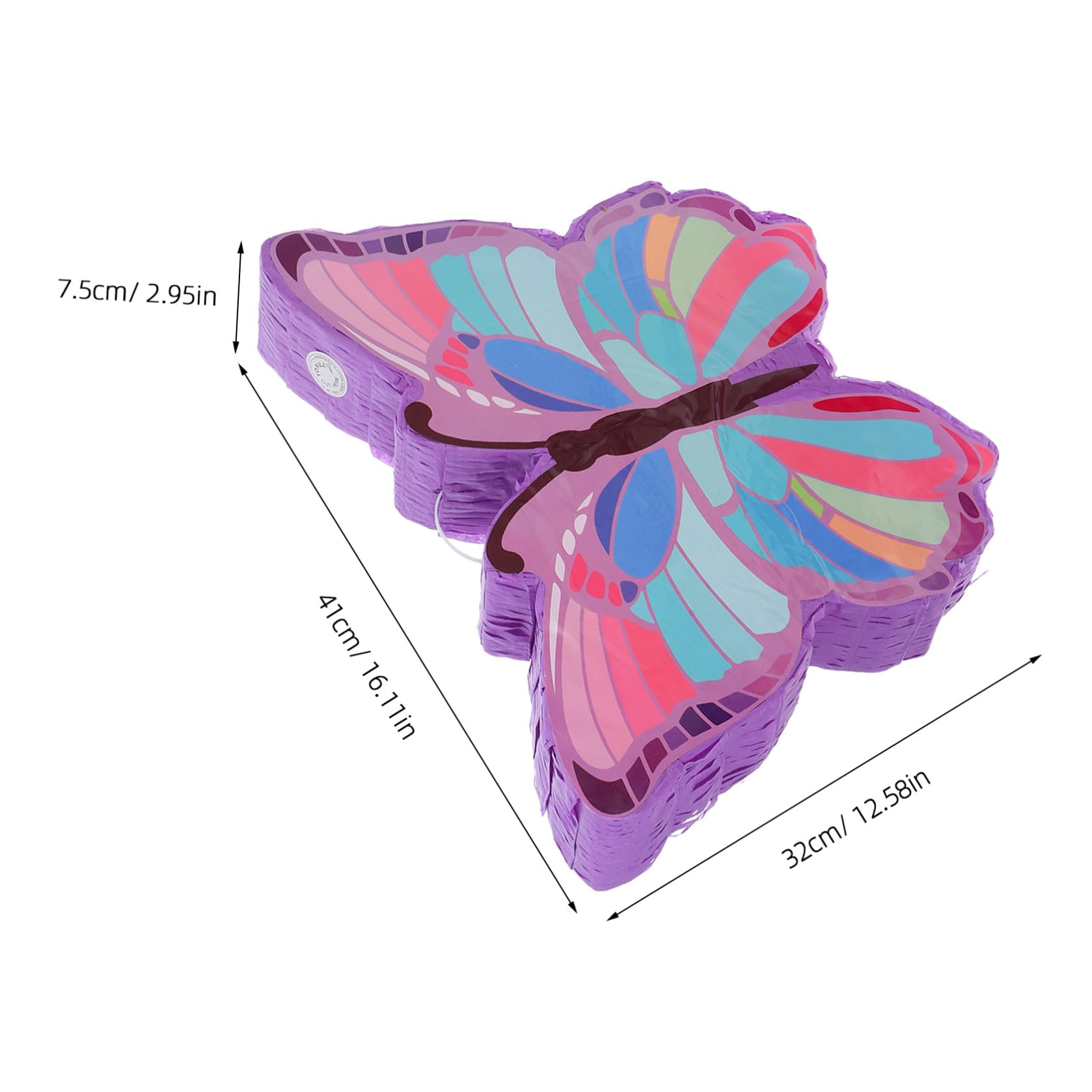 Ipetboom Piñata de Palo Temática Morada para Fiesta Infantil, Incluye Palo, Antifaz y 50 G de Confeti, Decoraciones para Cumpleaños de Niñas, Juguete para Romper y Rellenar con Dulces