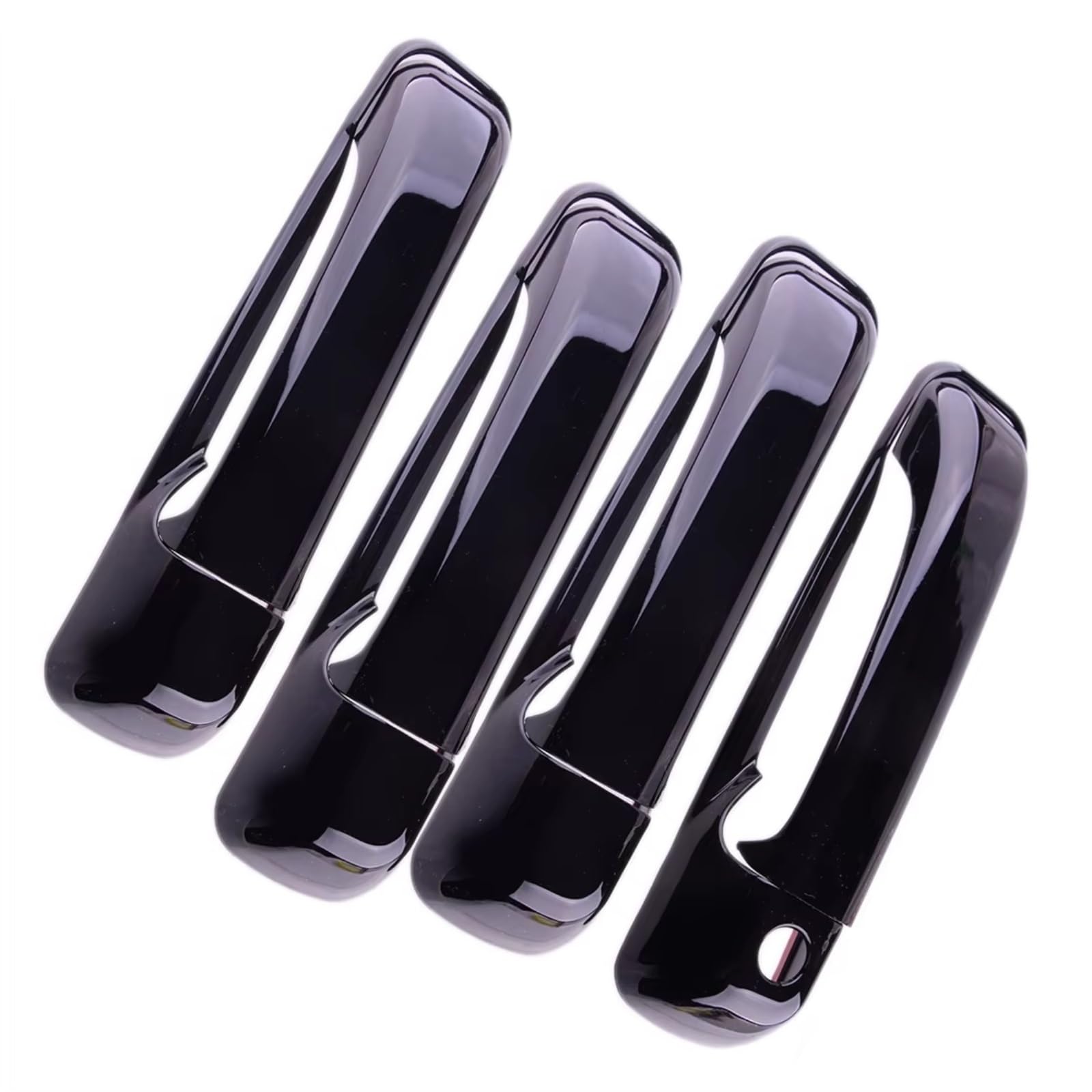 DSPOLIMV Outer Door Handle Cap Compatible with Jeep for Grand for Cherokee 2005-2010 Car Exterior Door Handle Cover Trim Set Glossy Black Parts Accessories