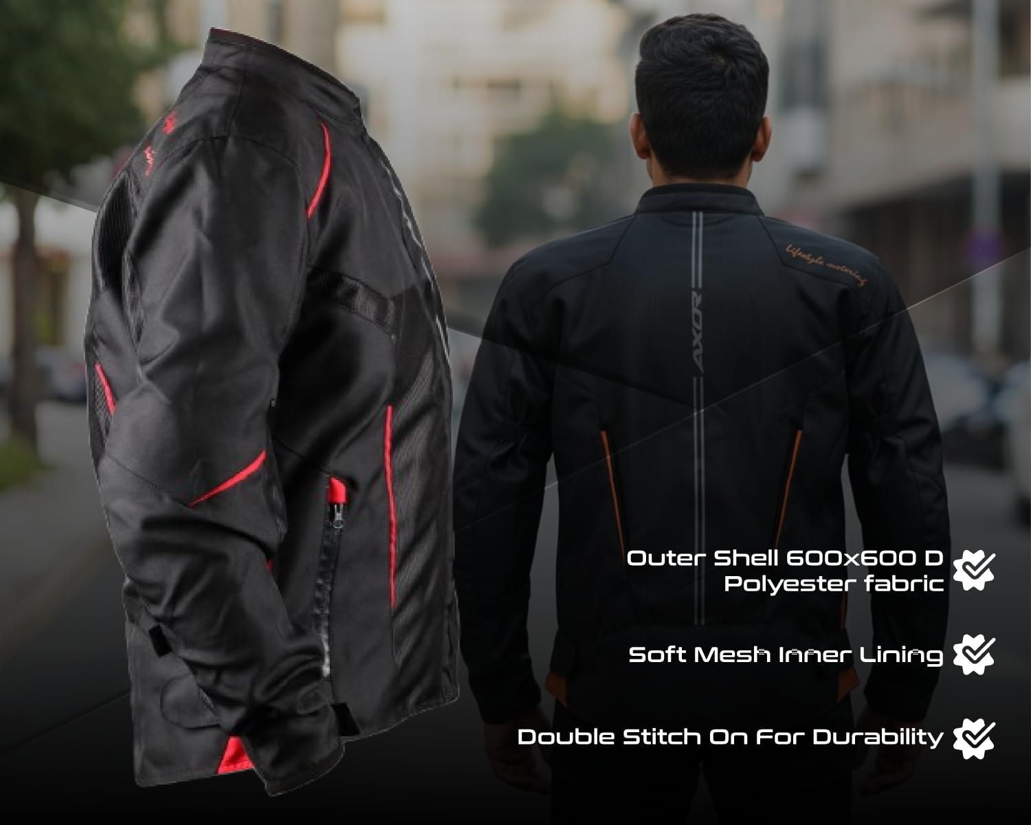 blurhms × L'ECHOPPE 別注 Motorcycle Coat Axor Drift Lightweight Motorcycle Jacket|CE Level-2 Protection