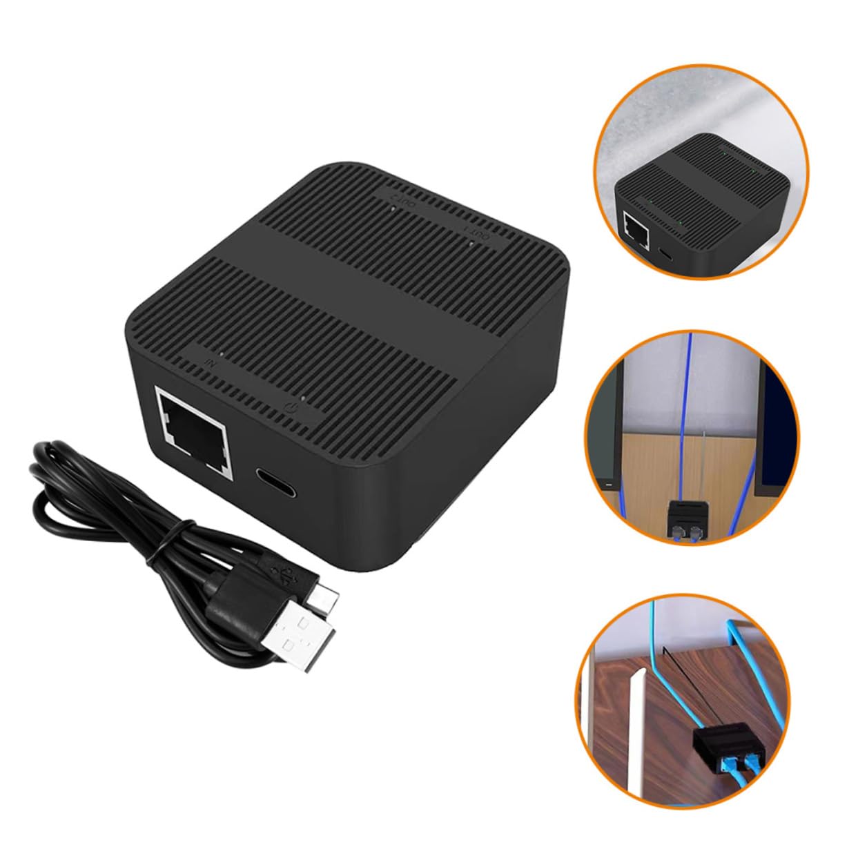 BELLIFFY Ethernet Splitter to Adapter High- Splitter for Router Expansion Design Setup Compatible Computers and Tvs