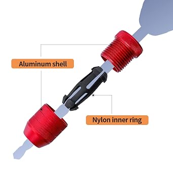 RUITOOL Drill Depth Stop for Drill Bits, Adjustable Drill Stop Applicable Drill Size Range 5/64-3/16,15/64-7/16, Aluminum Drill Bit Stop Collar Set for Woodworking Tools & Hand Tools, 2 Pcs