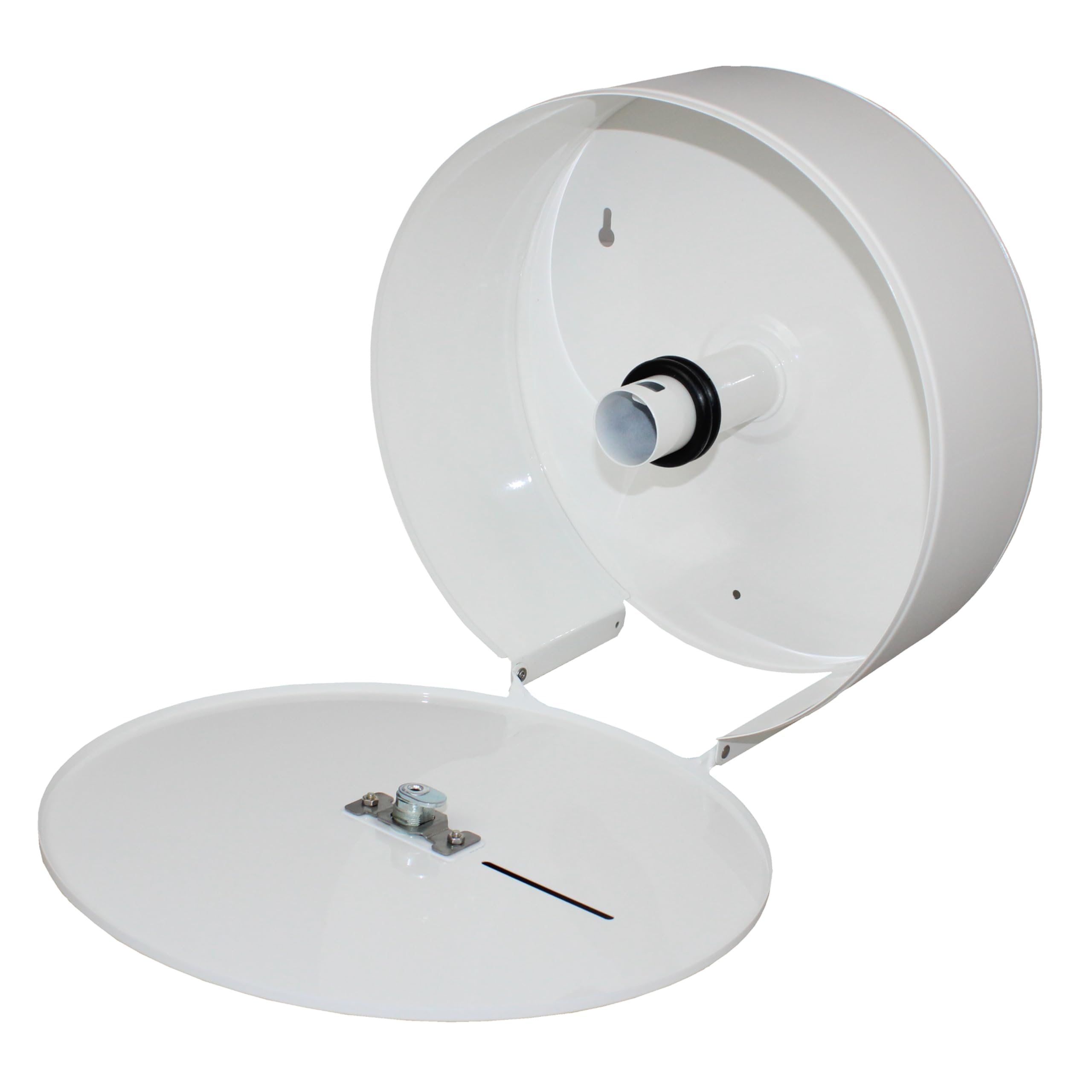 Racon 123 359 MW GR Quattro Toilettenpapierspender, Weiß, 30cm Durchmesser, 320mm Höhe, 320mm Breite, 125mm Länge