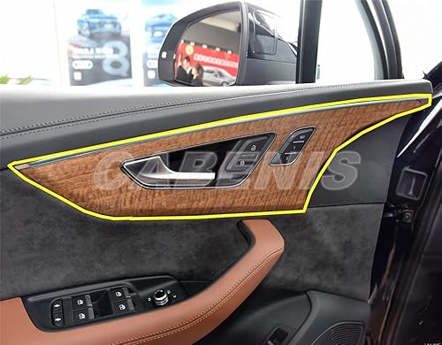 Miniatura 9 de Cubierta interior del reposabrazos de la puerta del automóvil, interruptor de elevación, panel de botón, para accesorios Audi Q7 Q8 2020-2022,