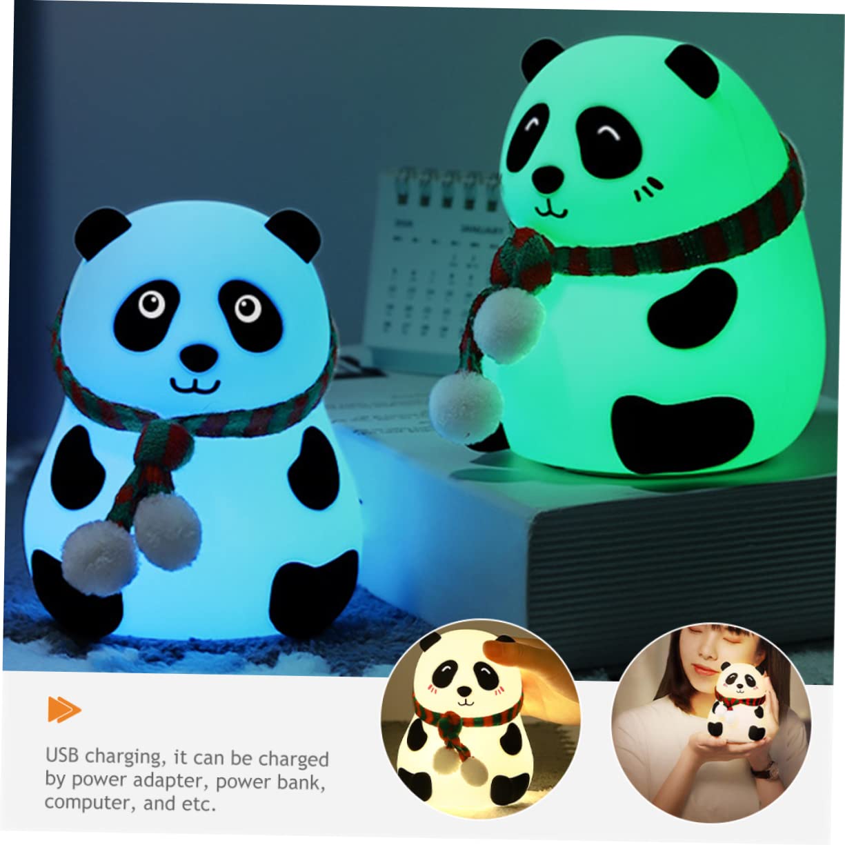 Lampada da tavolo ricaricabile tramite USB, lampada da comodino a LED