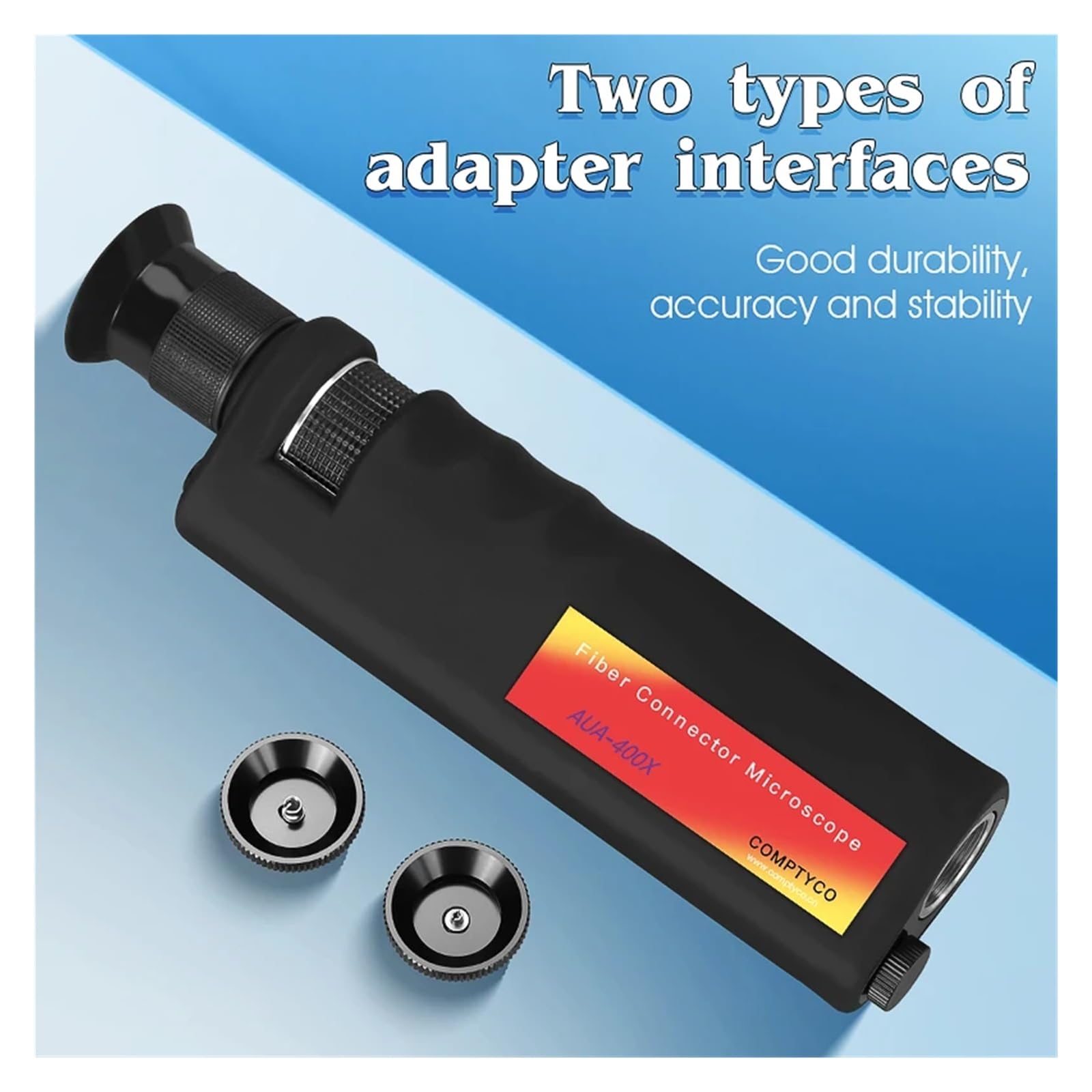 Microscopio de inspección fibra óptica portátil AUA-200X/400X/200XD con iluminación LED y goma antideslizante(AUA-400X)