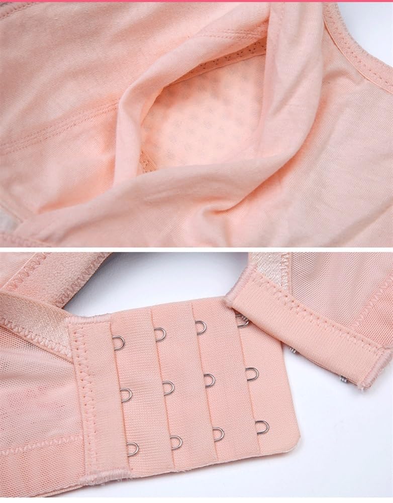 Reggiseni per Mastectomia con Protesi Mammarie in Silicone, Tasche per Protesi, Reggiseno Sexy in Pizzo con Coppa Piena Post-operatorio per Le Donne(Pink,B_36/80)