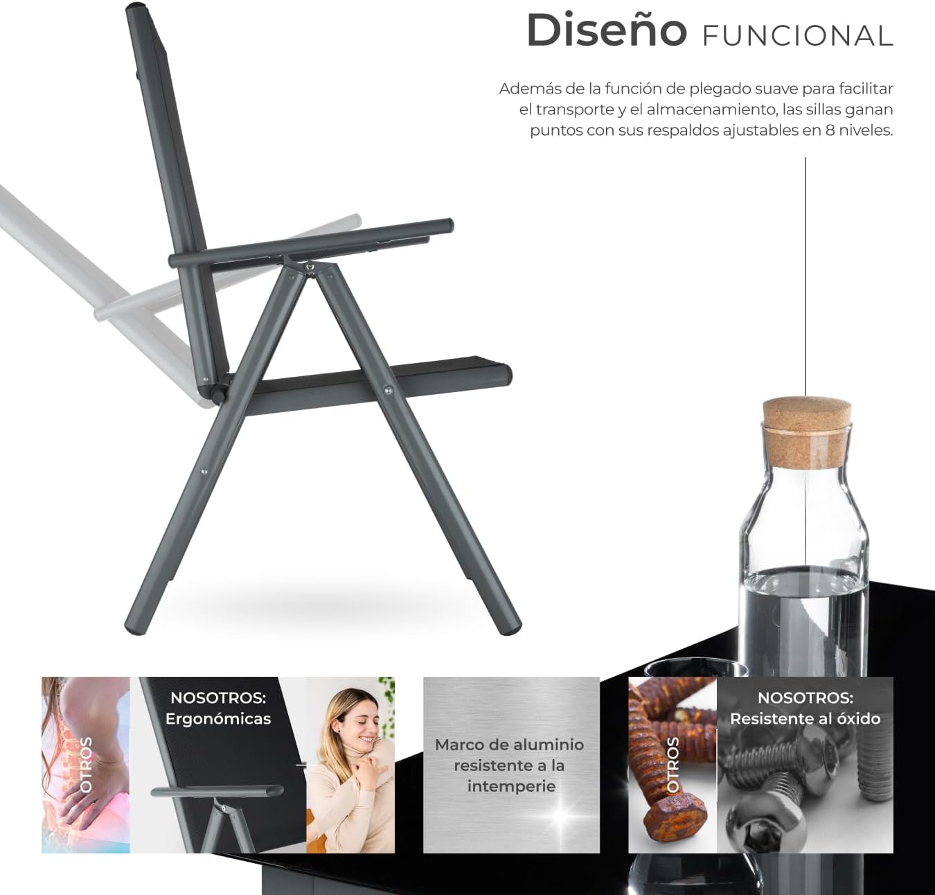 TecTake chair showing reclining mechanism