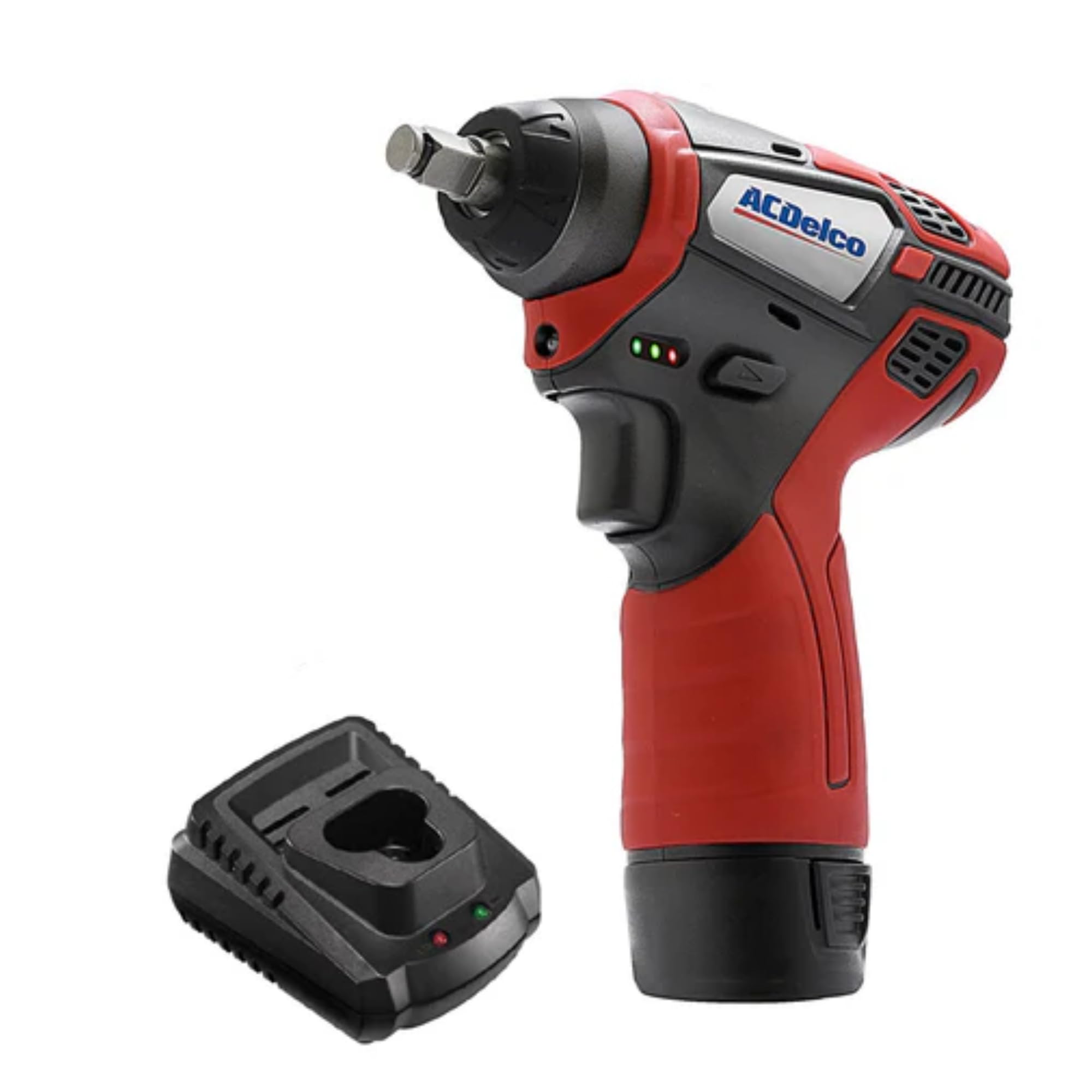 ACDelco 3/8 Power Impact Wrench 90ft-lbs, 3100 RPM, LED Light Cordless Li-ion 12V Max Compact Tool, Kit, Charger, G12 Series ARI12104