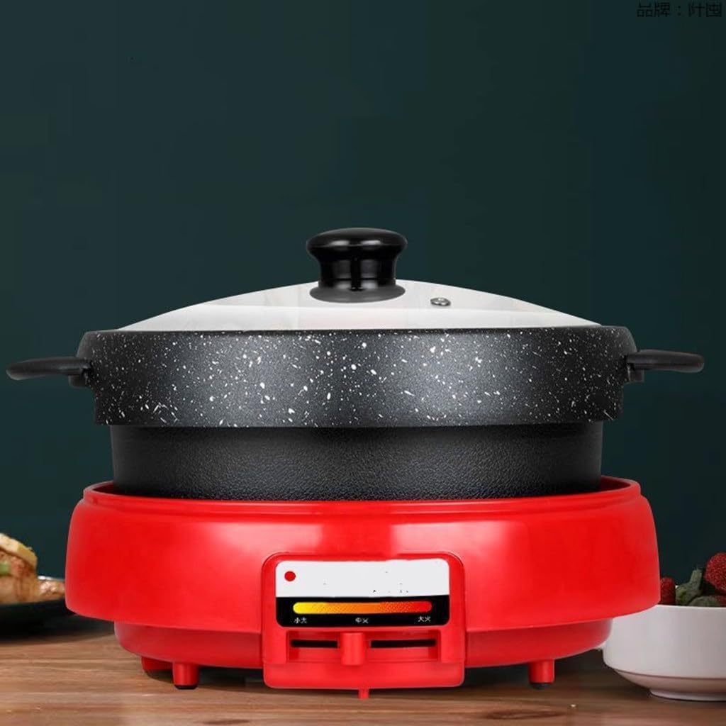 Wheat Rice Stone Hot Barbecue Meat Integrated Multi-functional Household Electric Wok Cooking
