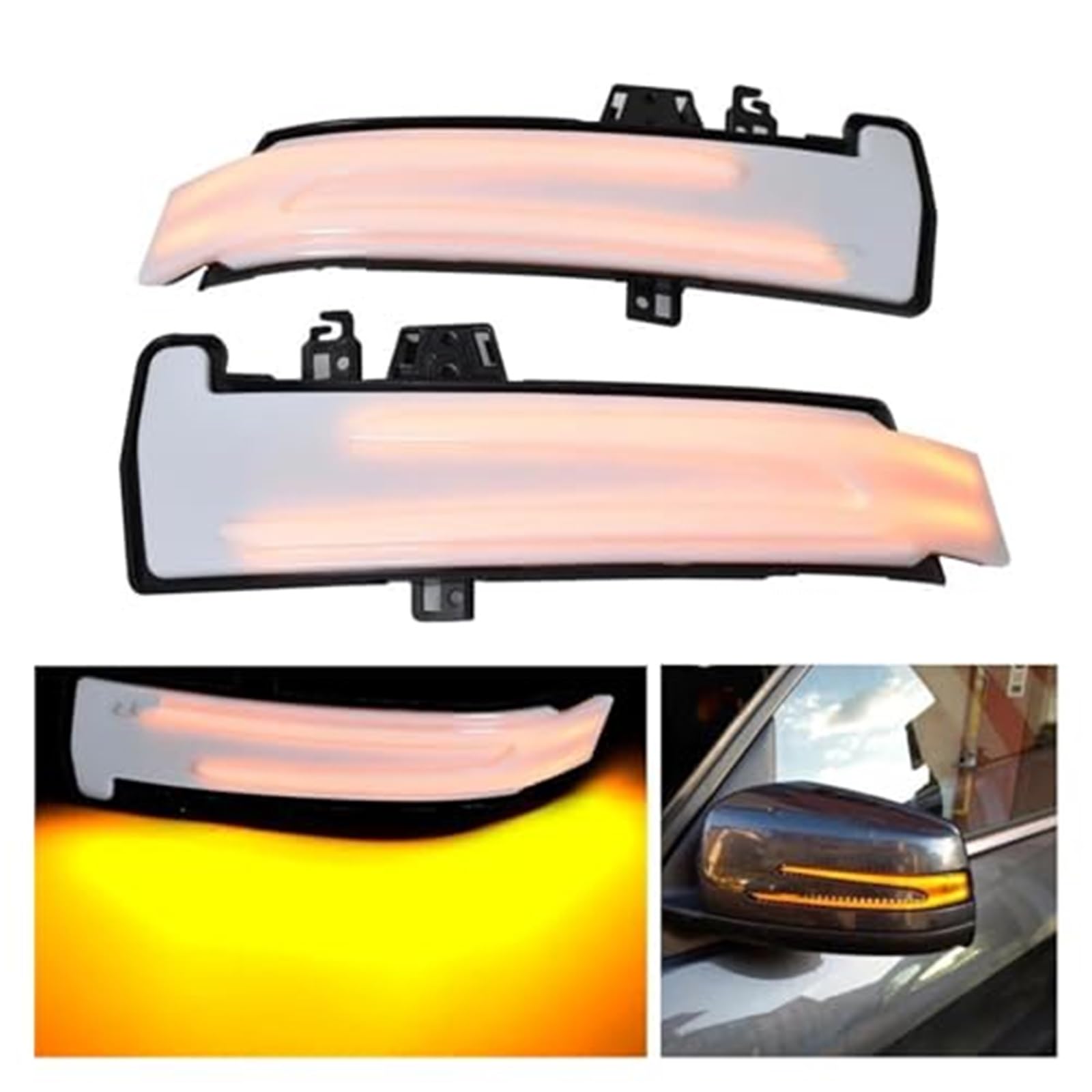Dla, W221 W212 W204 W176 W246 X156 C204 C117 X117 LED migacz lampa lusterko wsteczne samochodu dynamiczny włączony kierunkowskaz Światło kierunkowskazu samochodowego