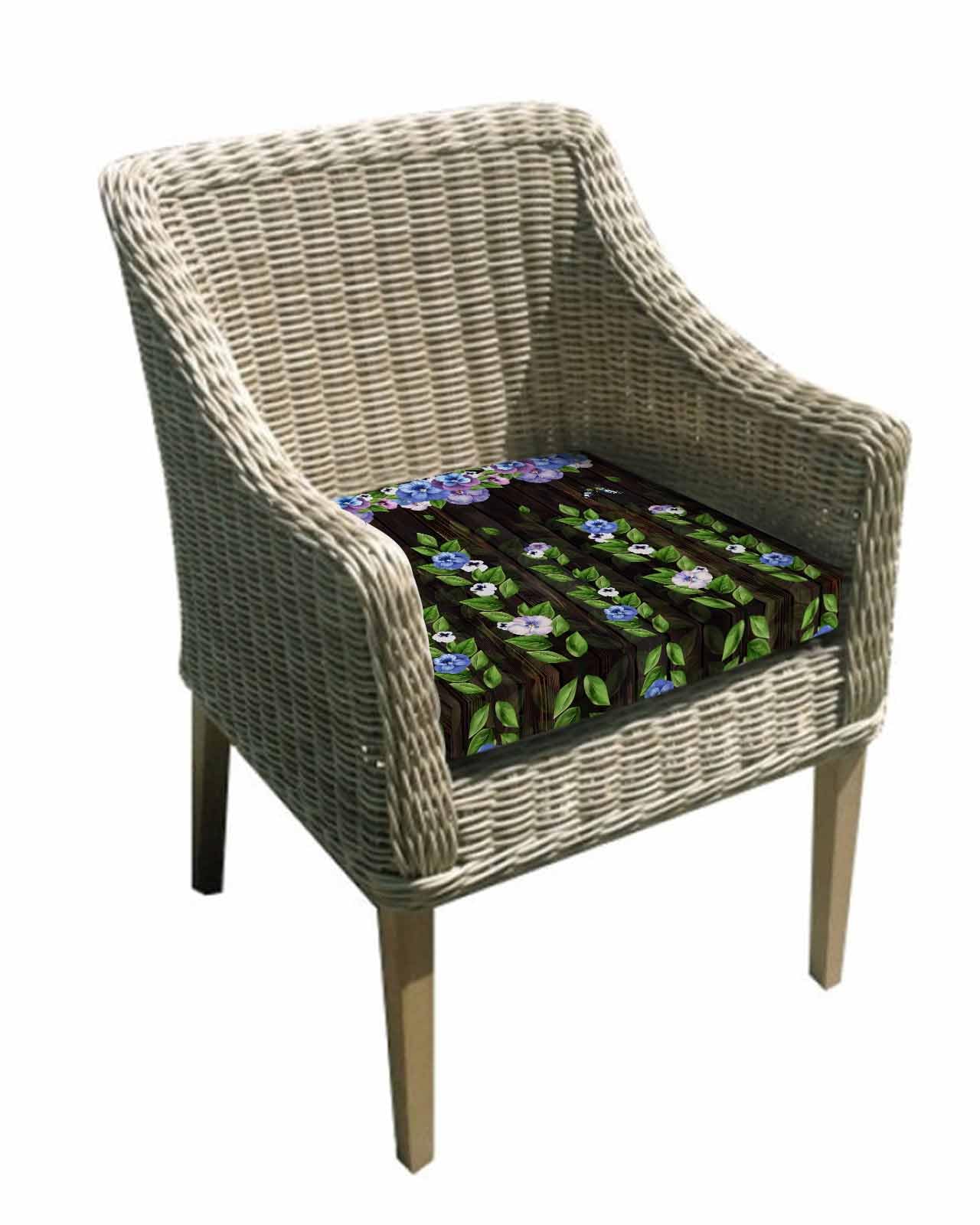 2 Pack Spring Flowers Waterproof Cushion Covers with Ties, Outdoor Patio Chaise Lounge Chair Seat Cushion Slip Covers Replacement(Only Cover) Summer Pastoral Botanical Butterfly 22