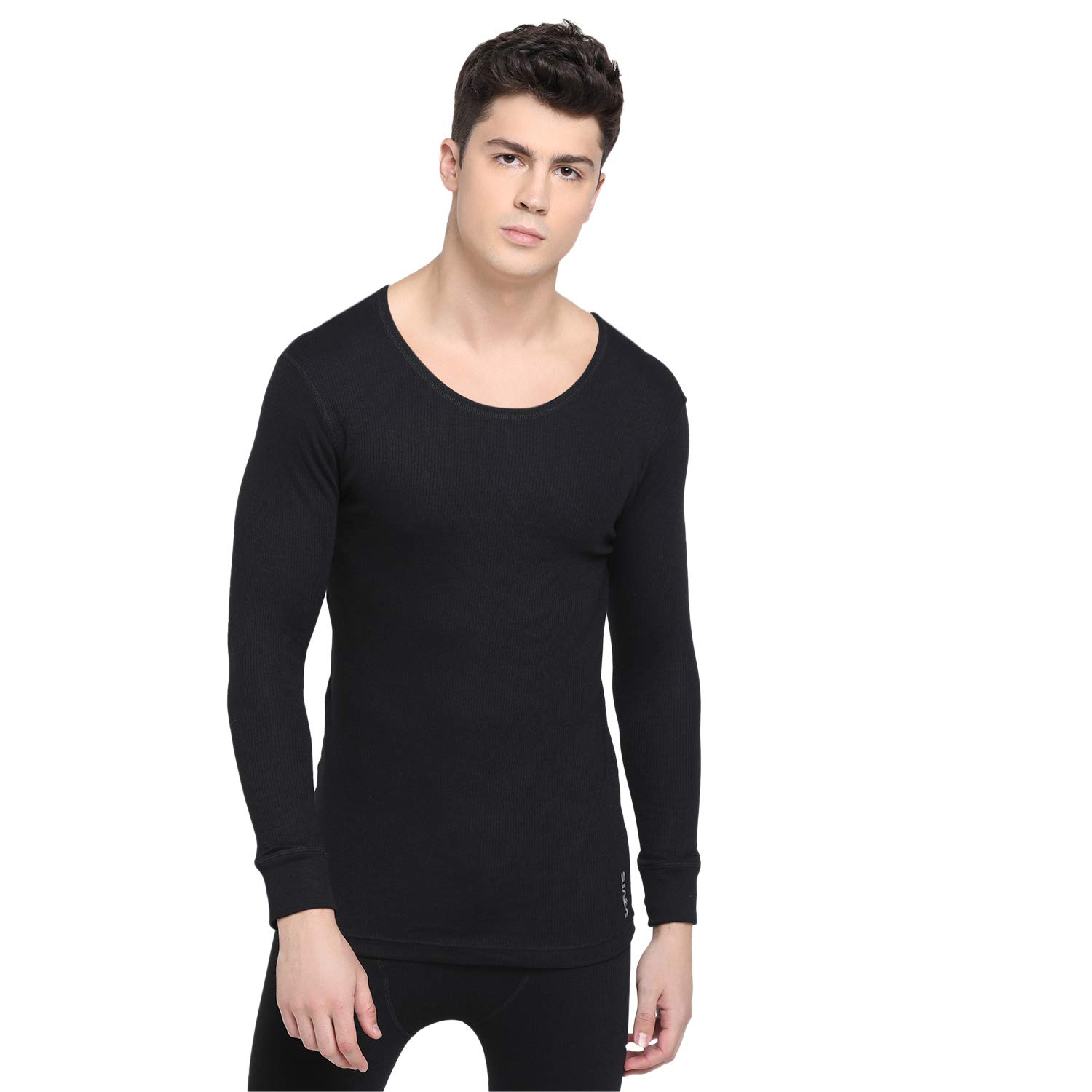 Men's Solid Regular Fit Thermal TOP